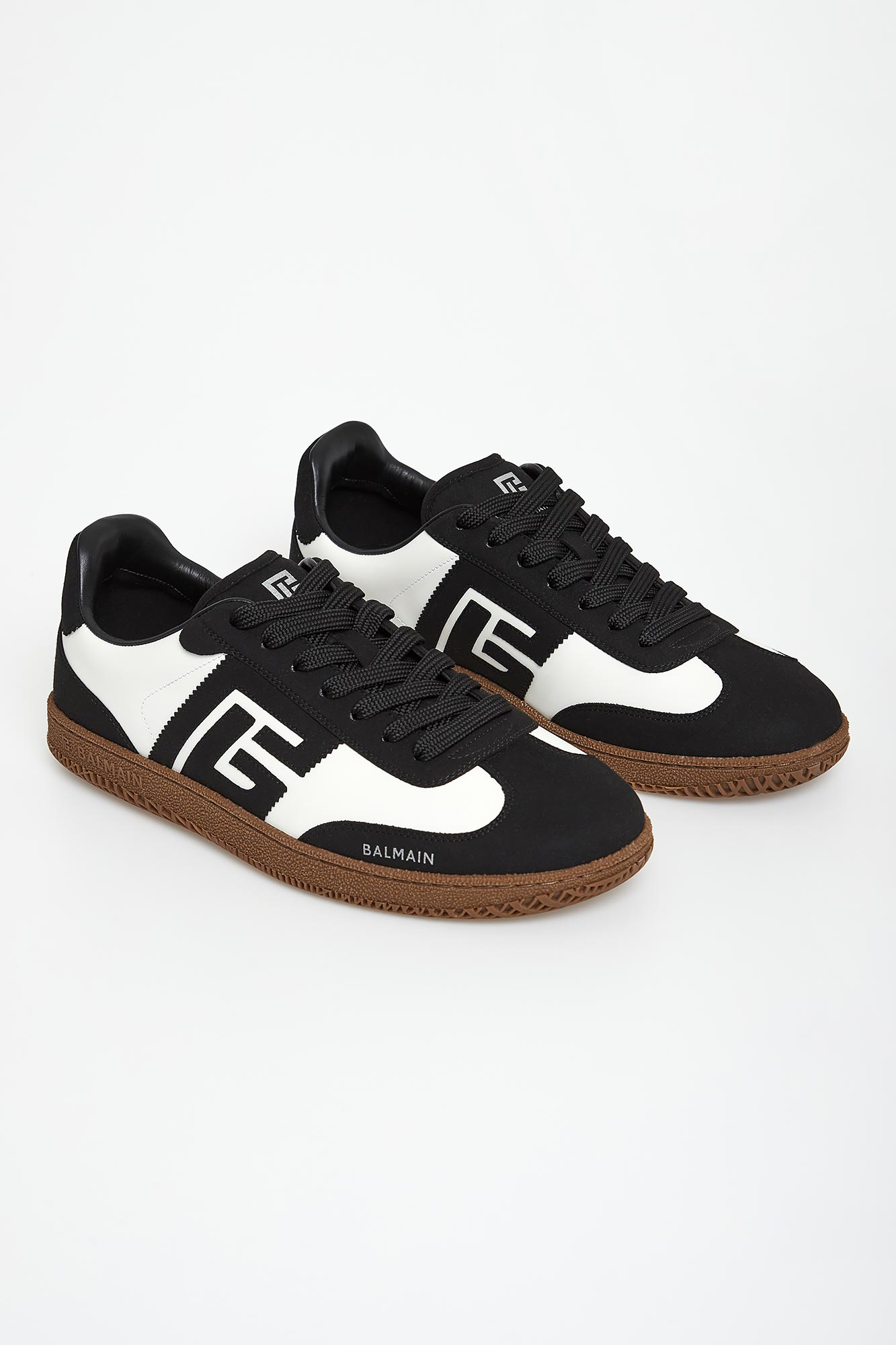 Sneakersy męskie skórzane Swan BALMAIN