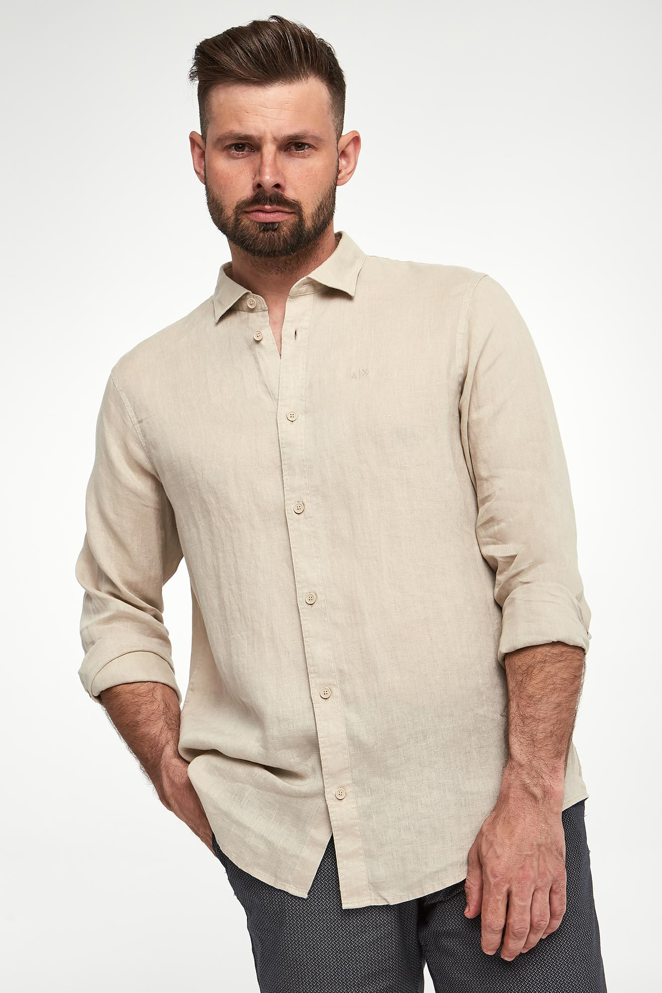 Koszula męska lniana ARMANI EXCHANGE