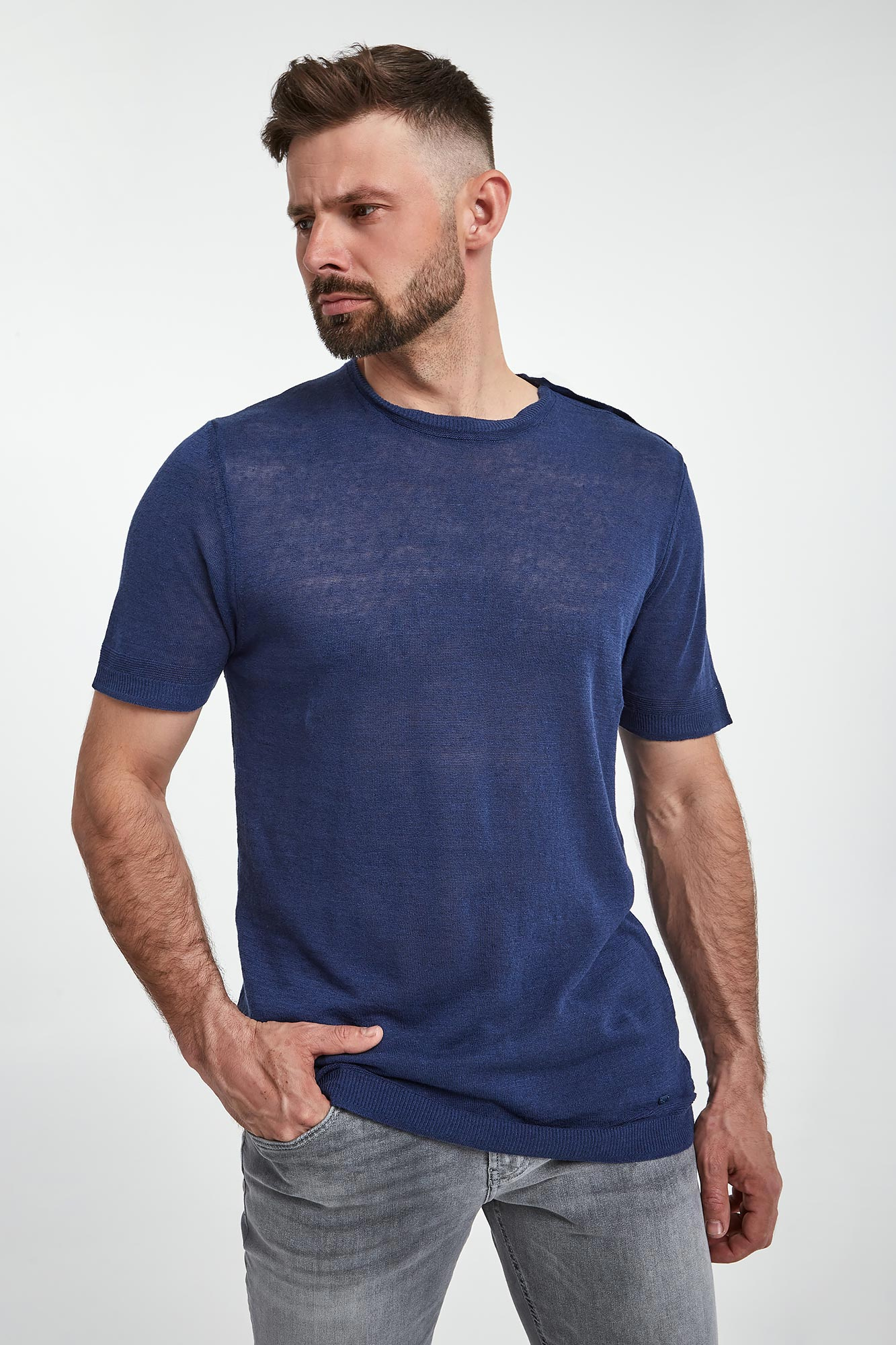 T-shirt męski lniany LIU JO