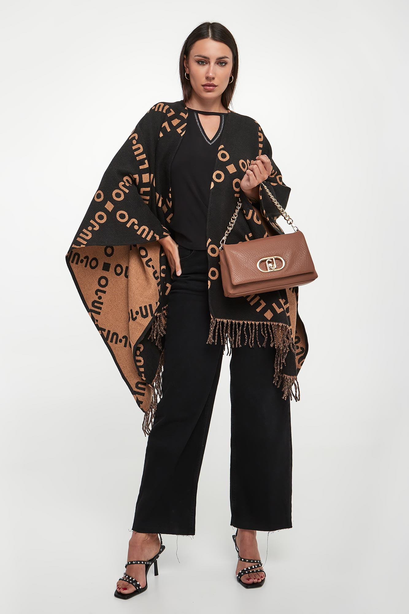 Ponczo damskie z logo LIU JO