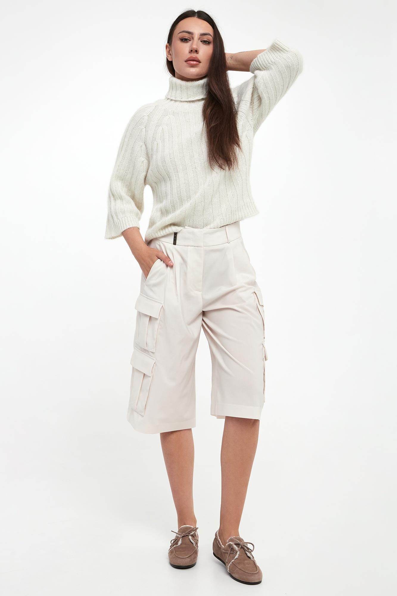 Bermudy damskie wełniane PESERICO