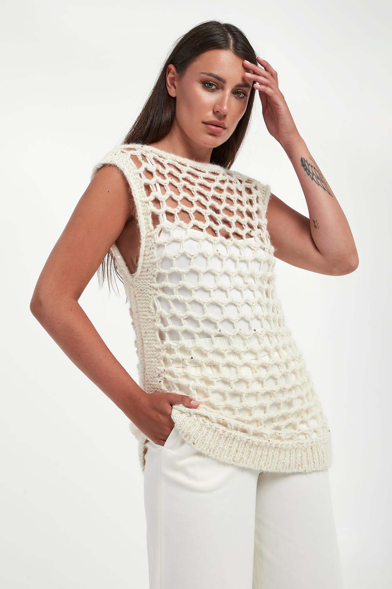 Kamizelka damska z alpaki PESERICO