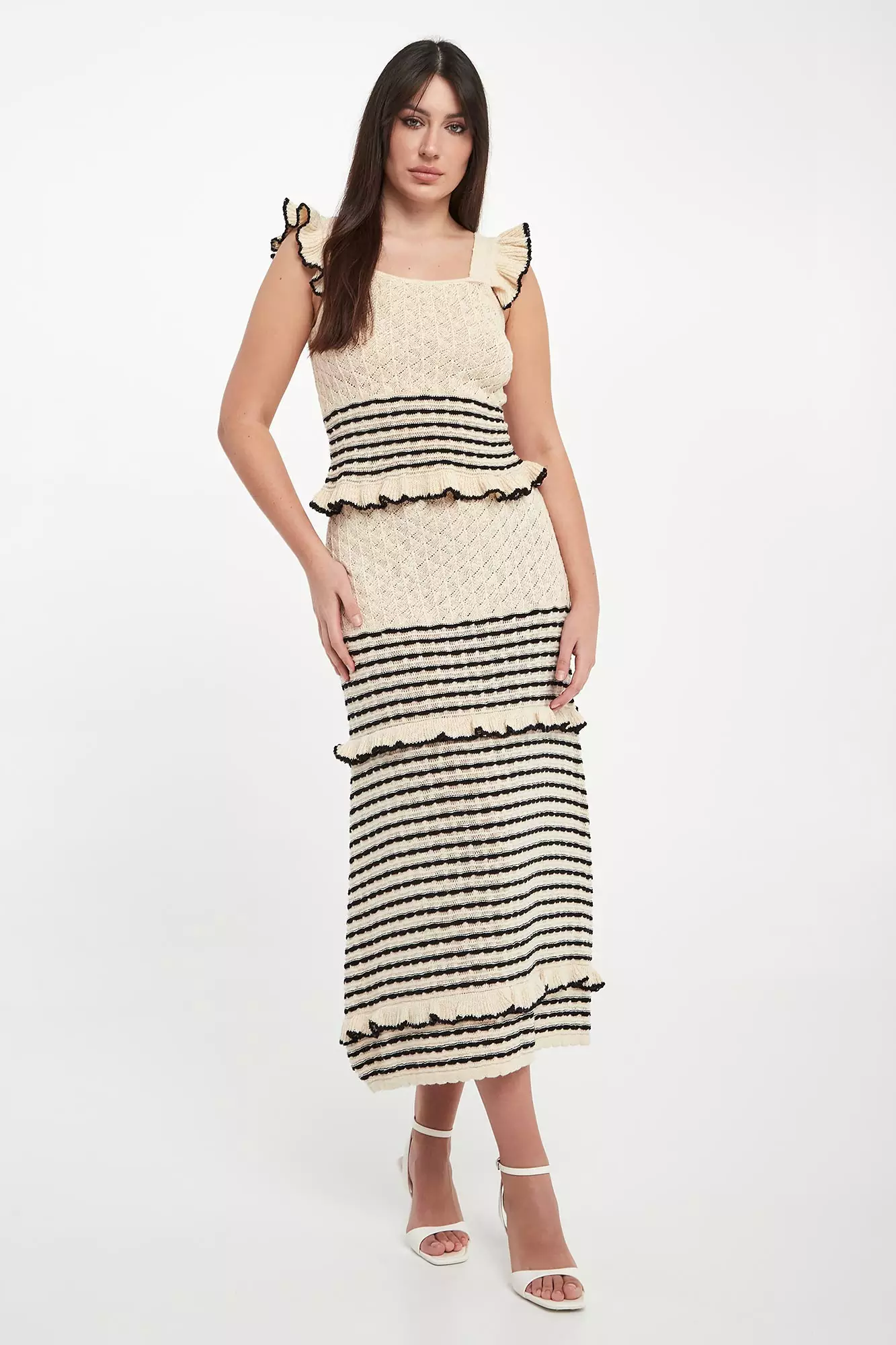 Spódnica midi ażurowa TWINSET U&B