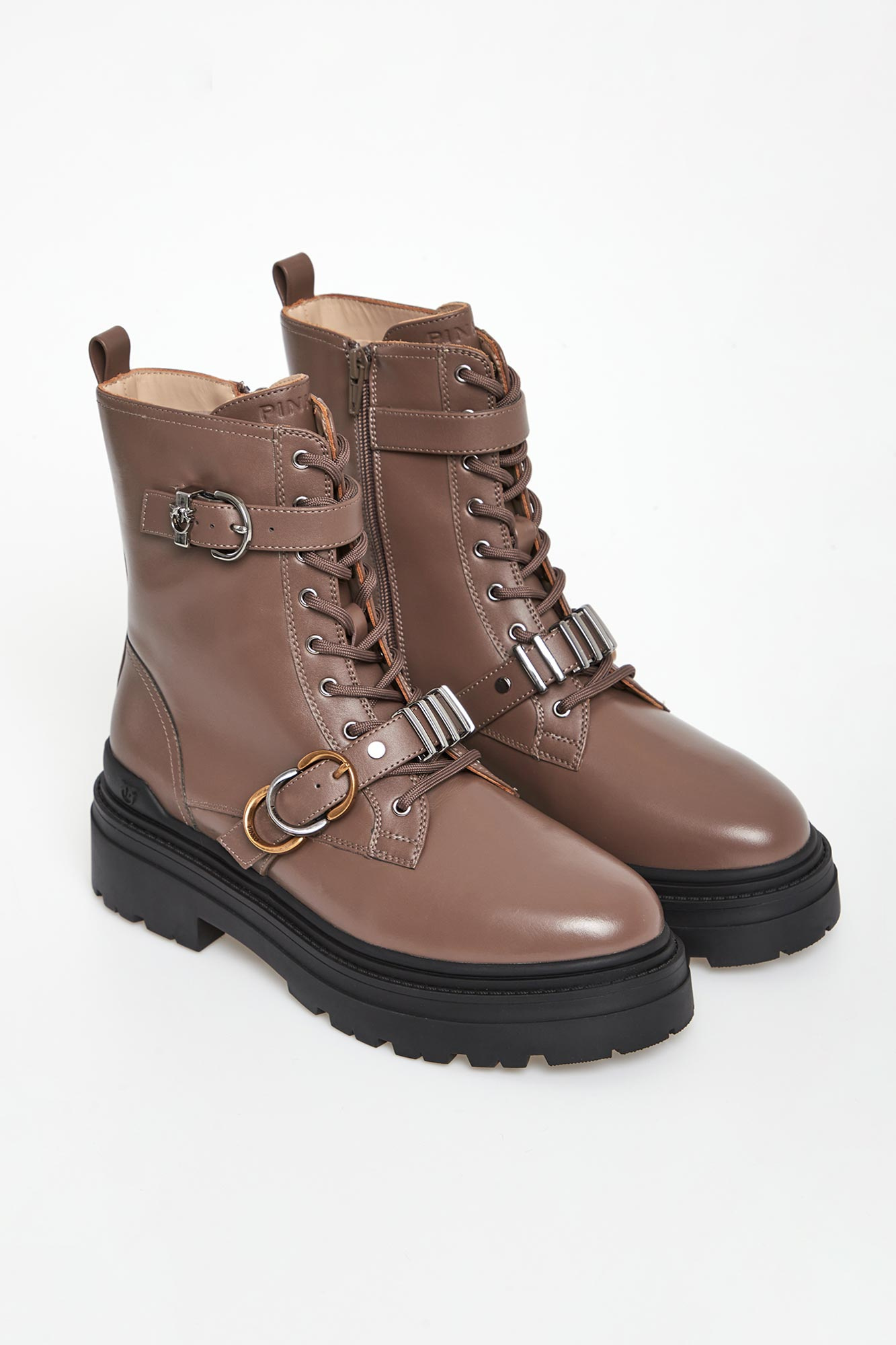 Trapery damskie skórzane Mia 19 PINKO