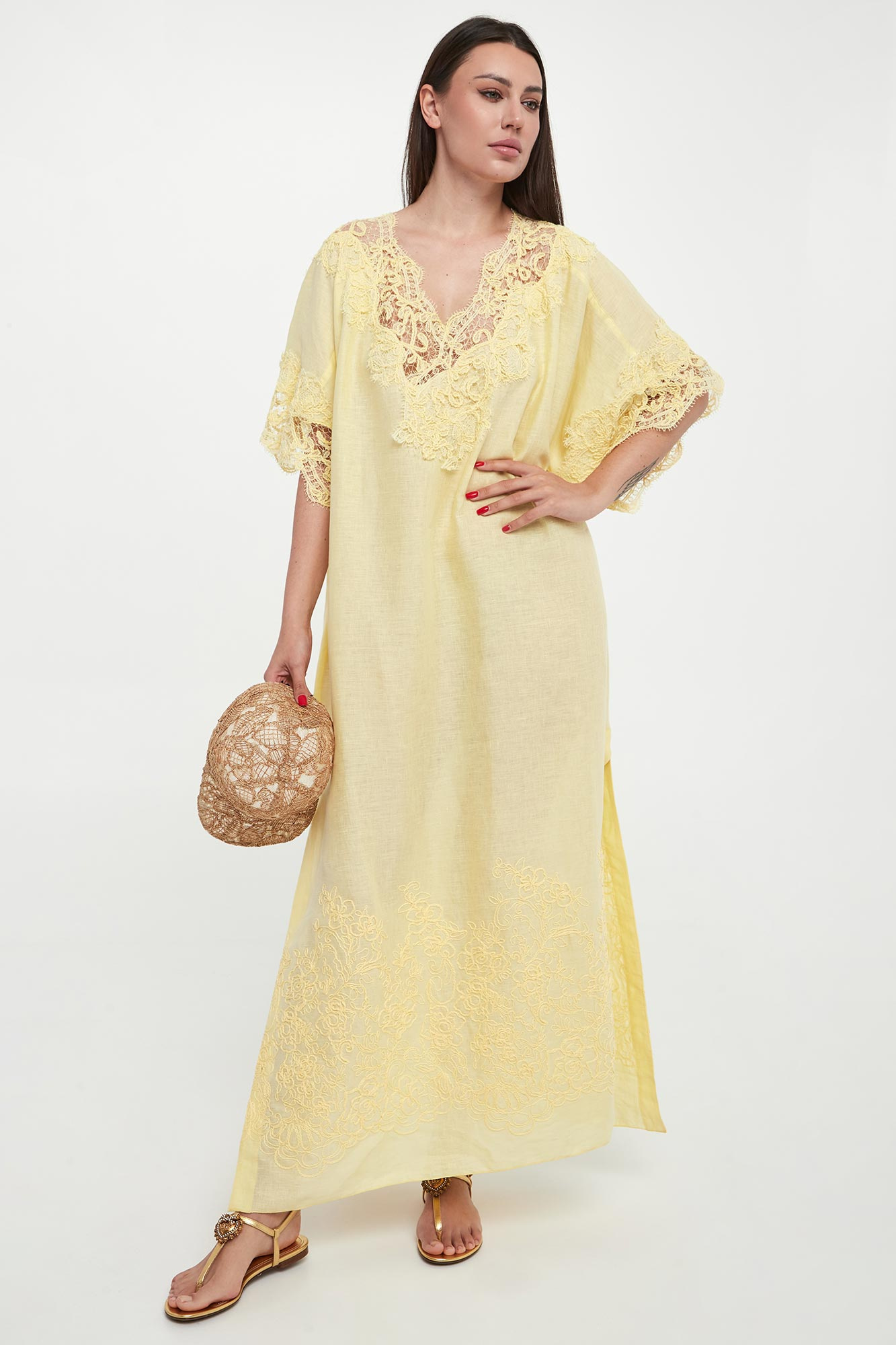 Sukienka lniana ERMANNO SCERVINO LIFE