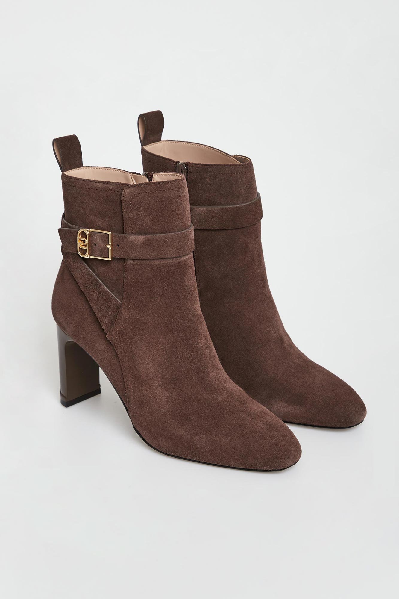 Botki zamszowe na obcasie LIU JO