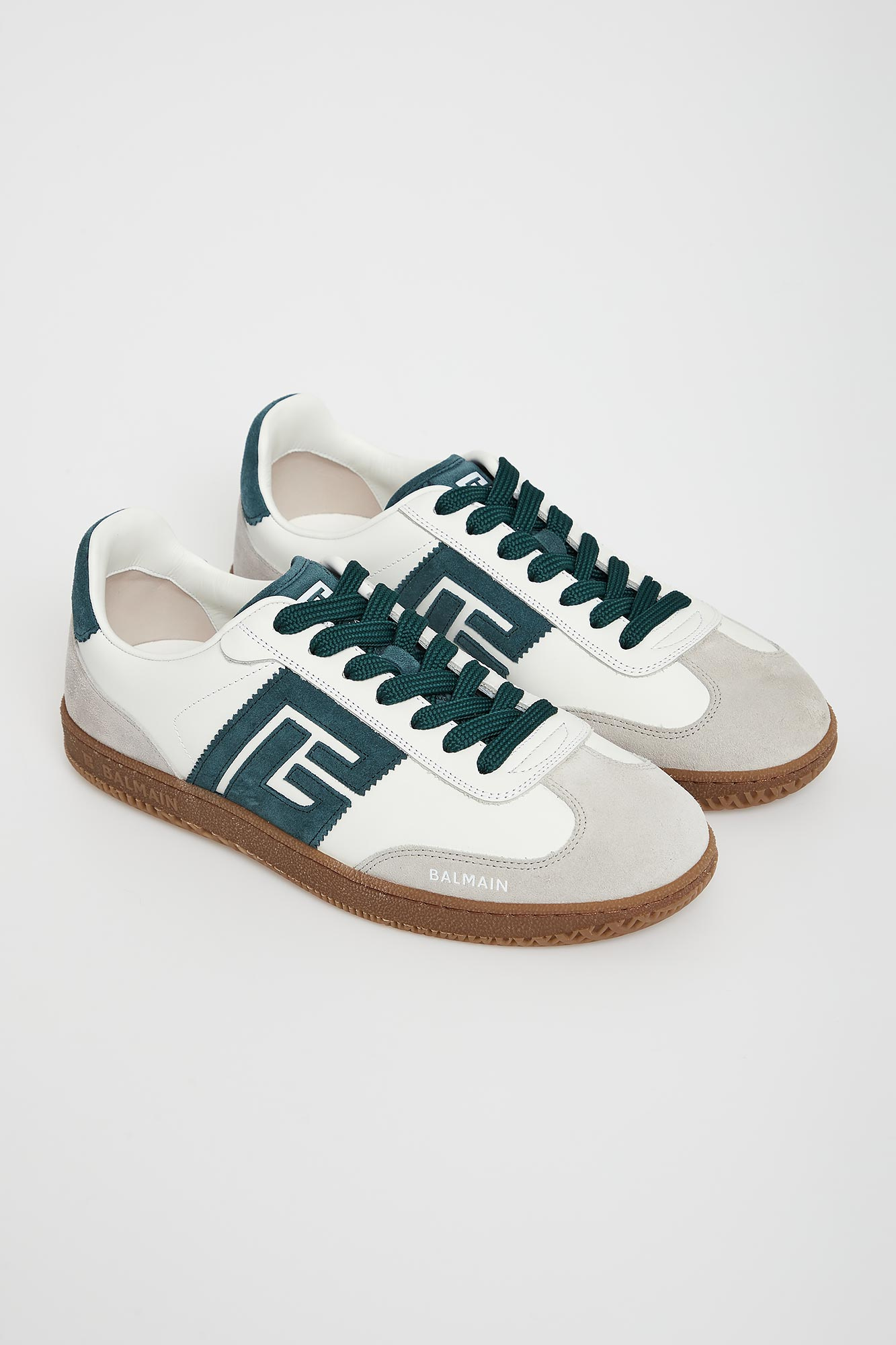 Sneakersy męskie skórzane Swan BALMAIN