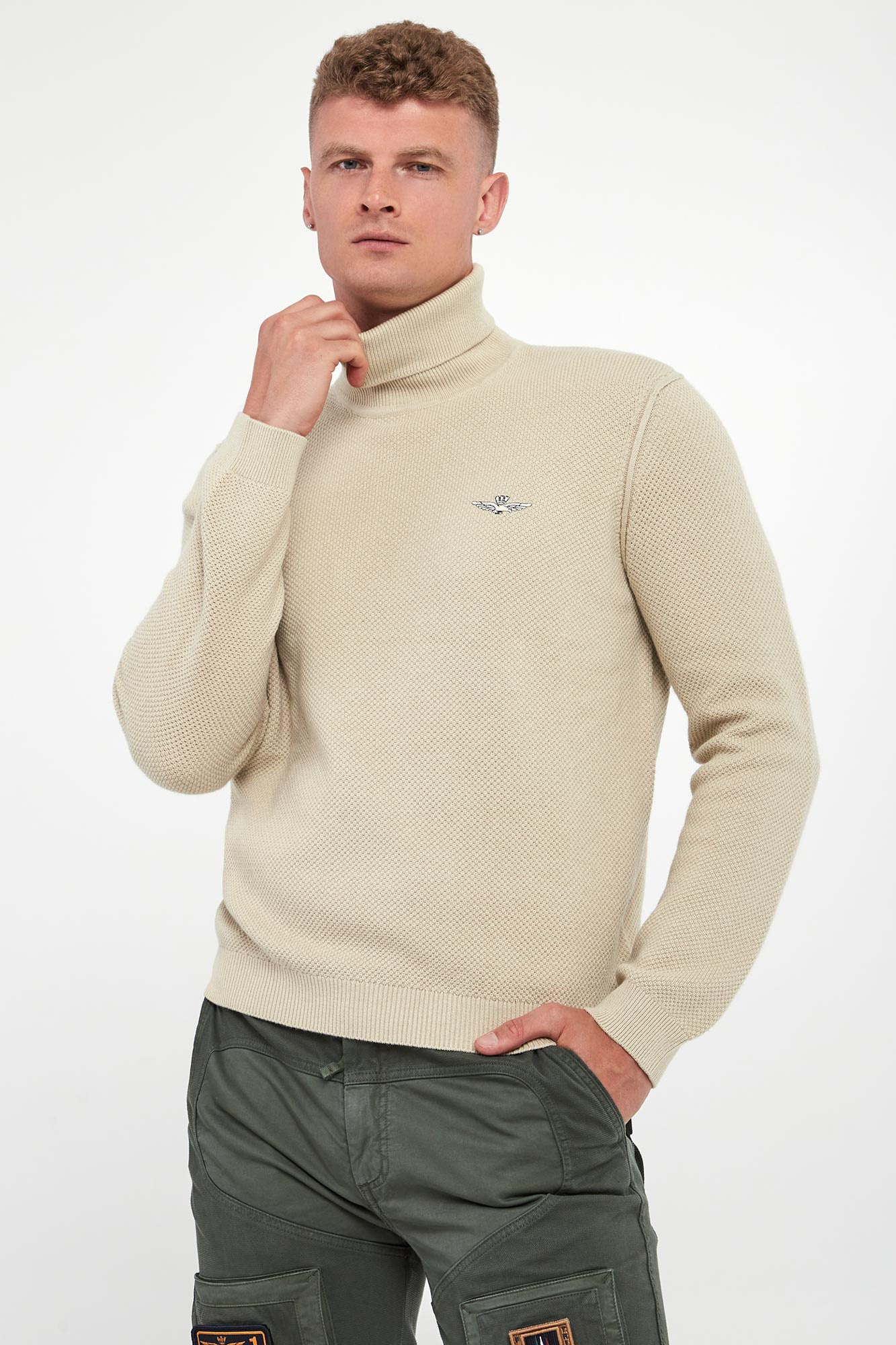 Golf męski wełniany AERONAUTICA MILITARE