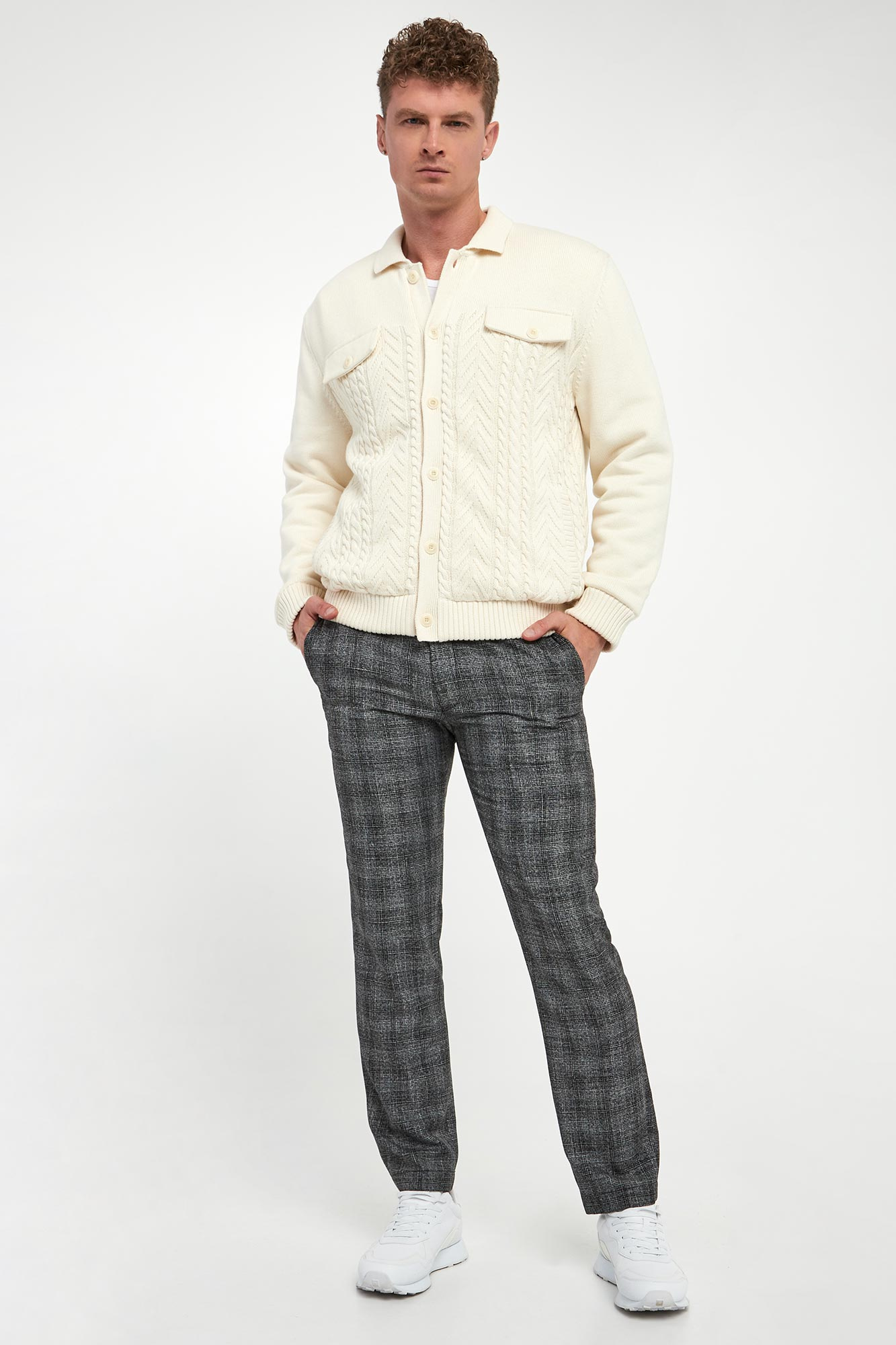 Spodnie męskie w kratkę Sake JOOP!