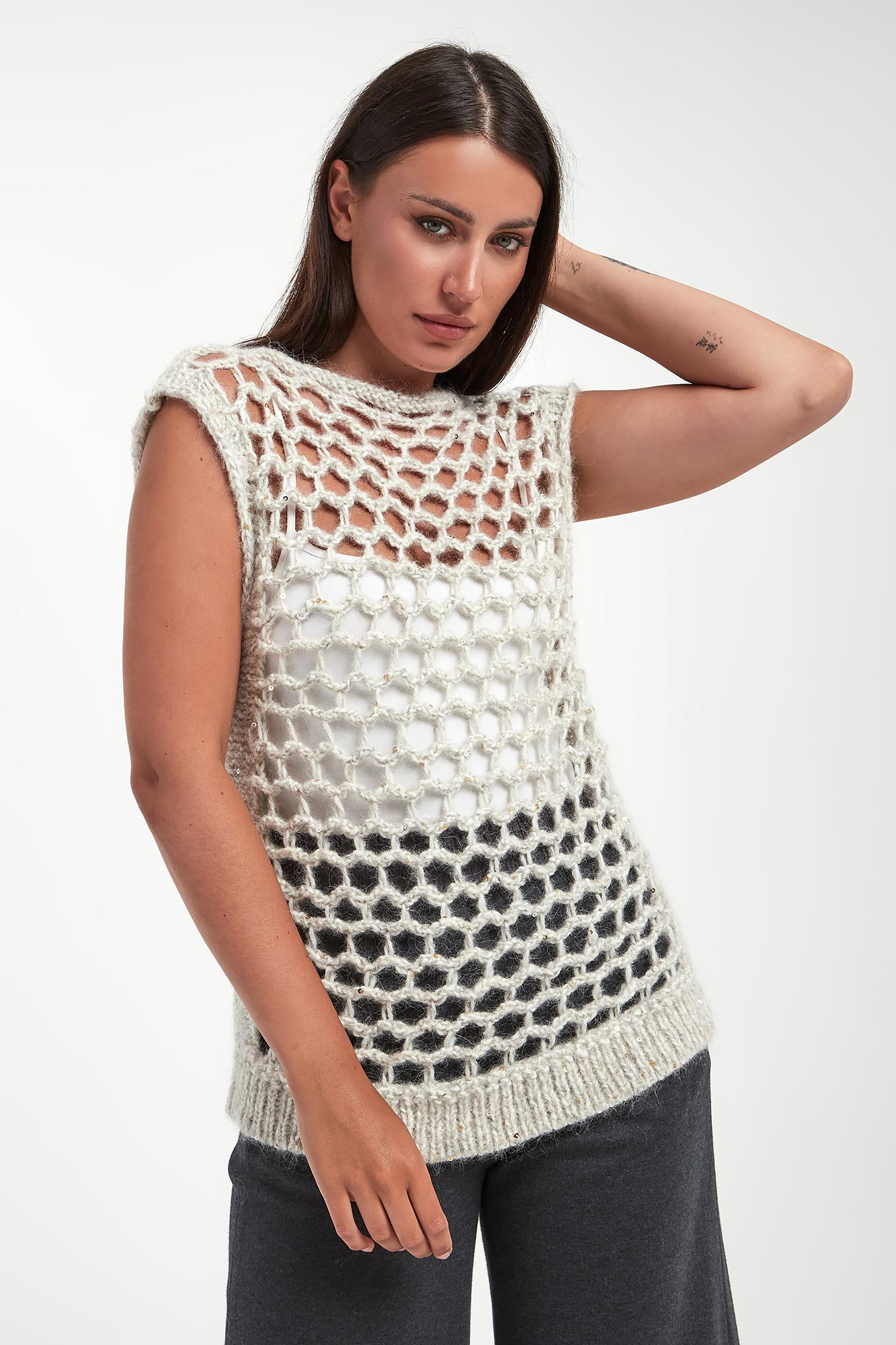 Kamizelka damska z alpaki PESERICO