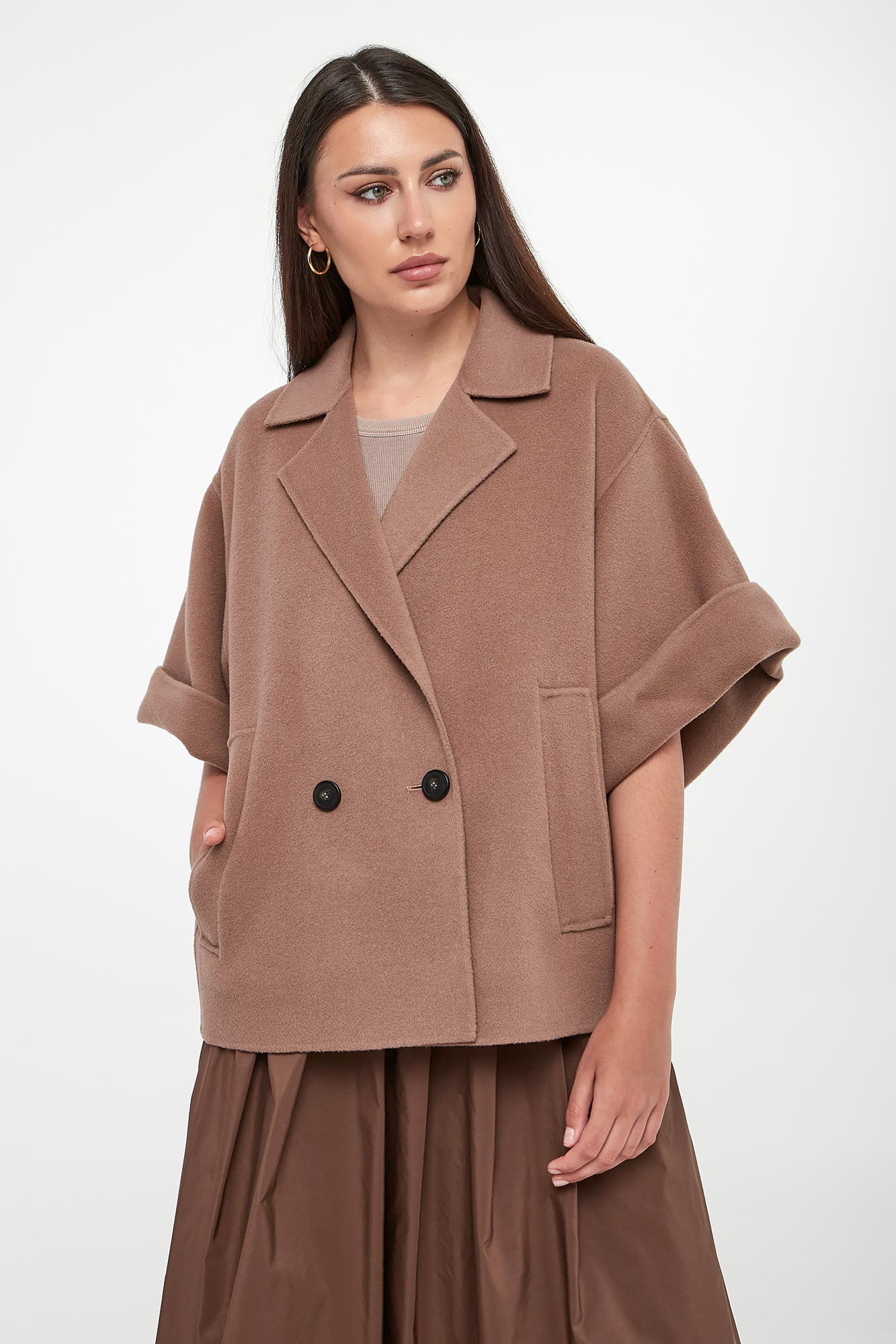 Płaszcz damski krótki wełniany Pera WEEKEND MAX MARA