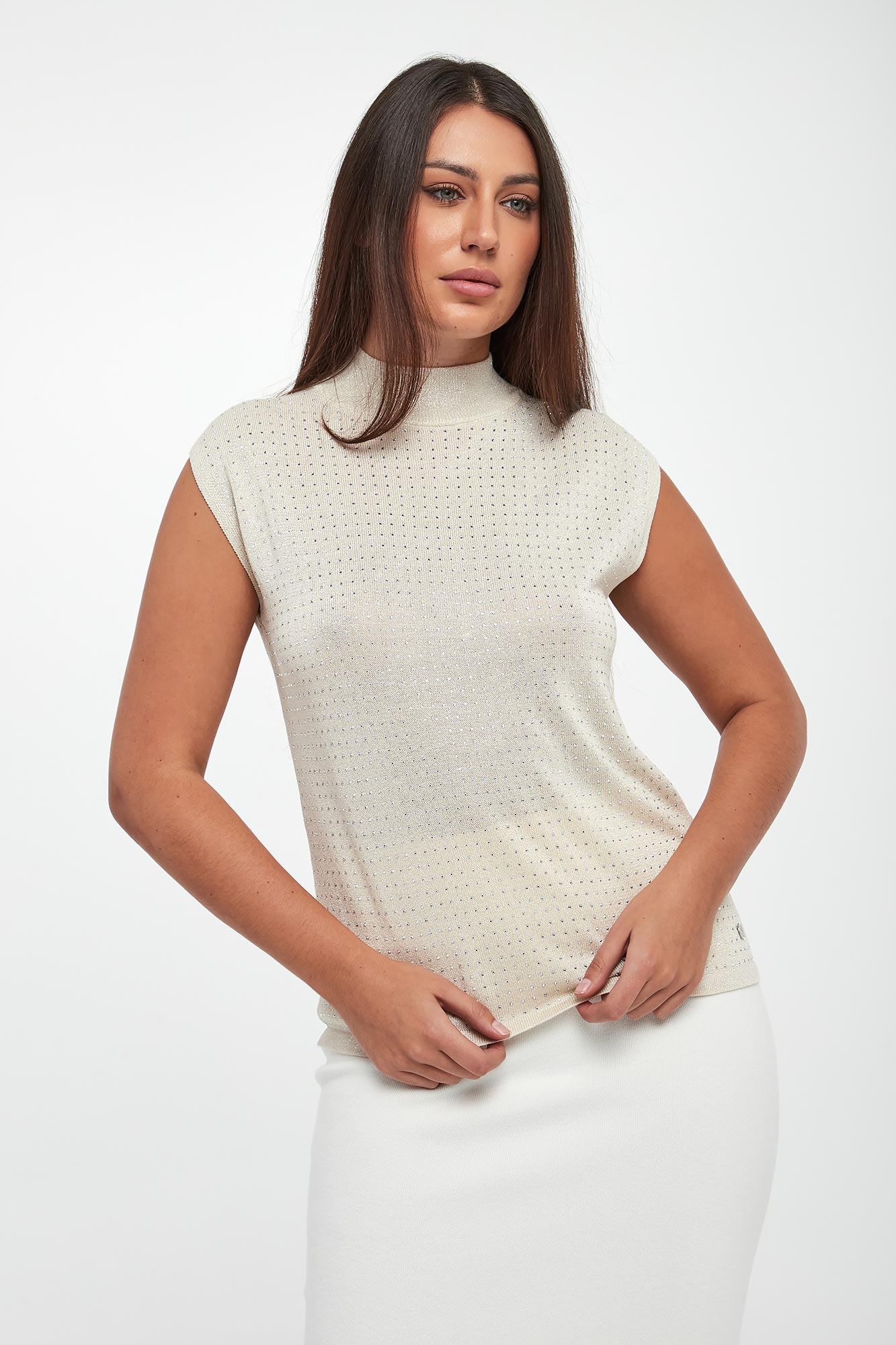 Top damski z cyrkoniami JOSEPH RIBKOFF