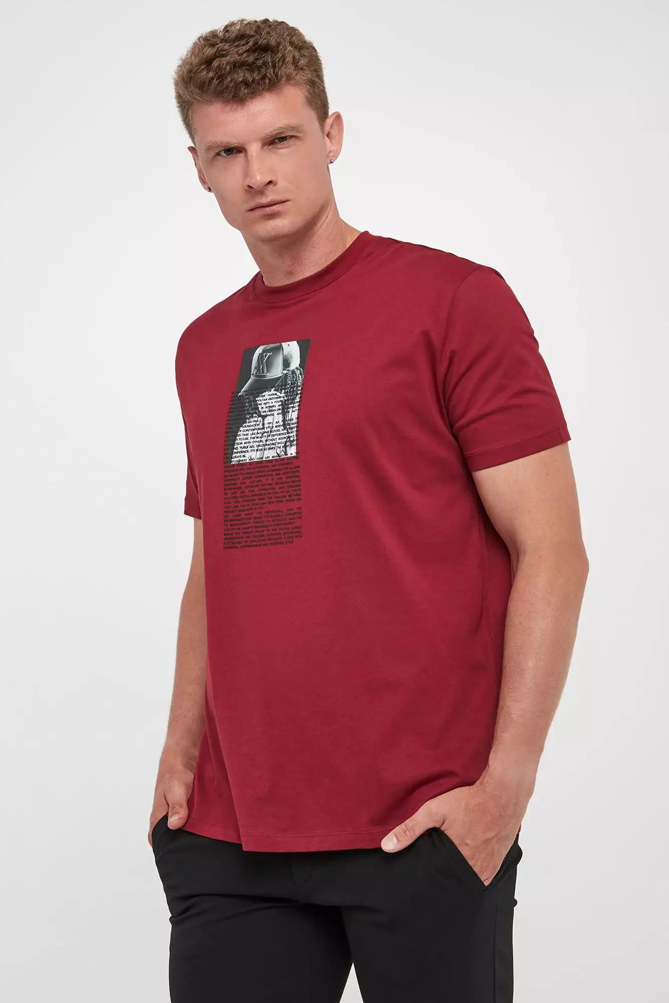 T-shirt męski z nadrukiem ARMANI EXCHANGE