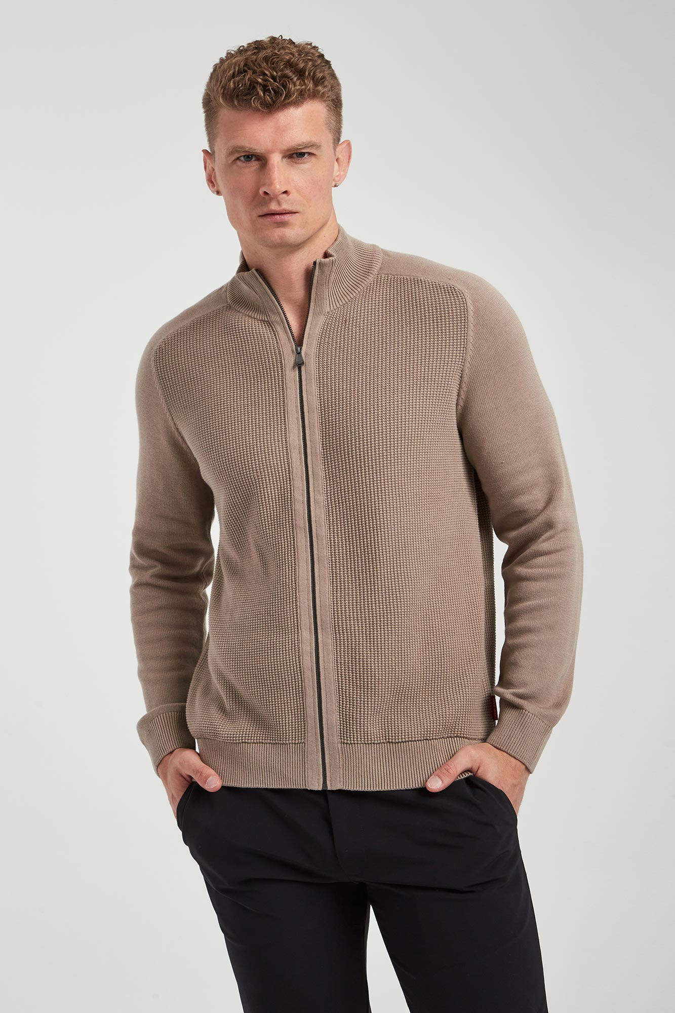 Sweter męski zapinany na zamek Olegor JOOP! JEANS