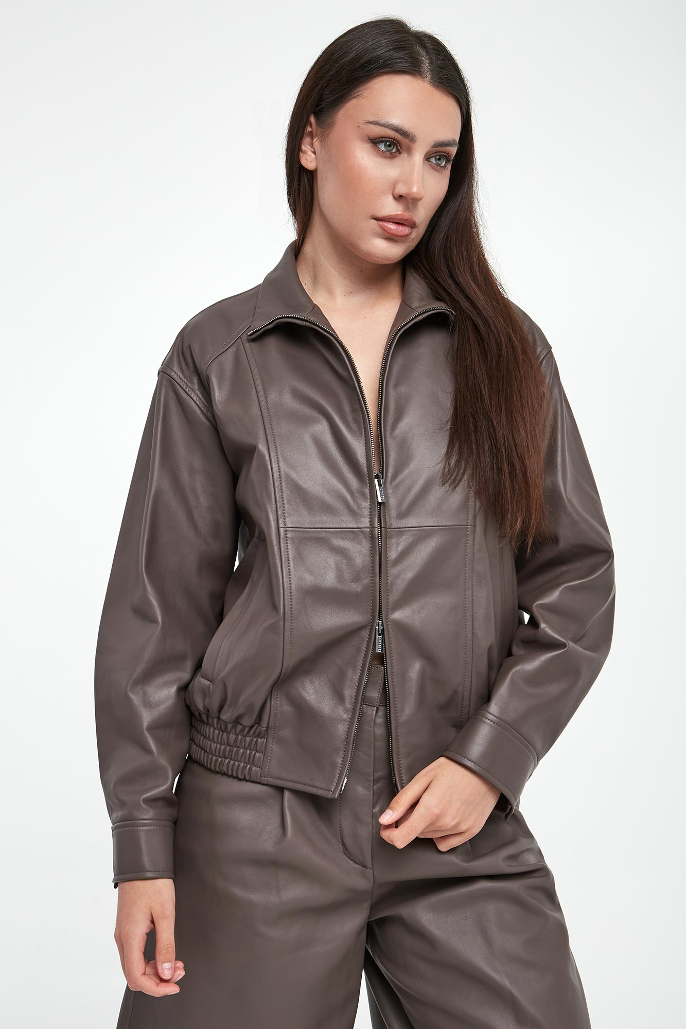 Kurtka damska skórzana bomberka PESERICO