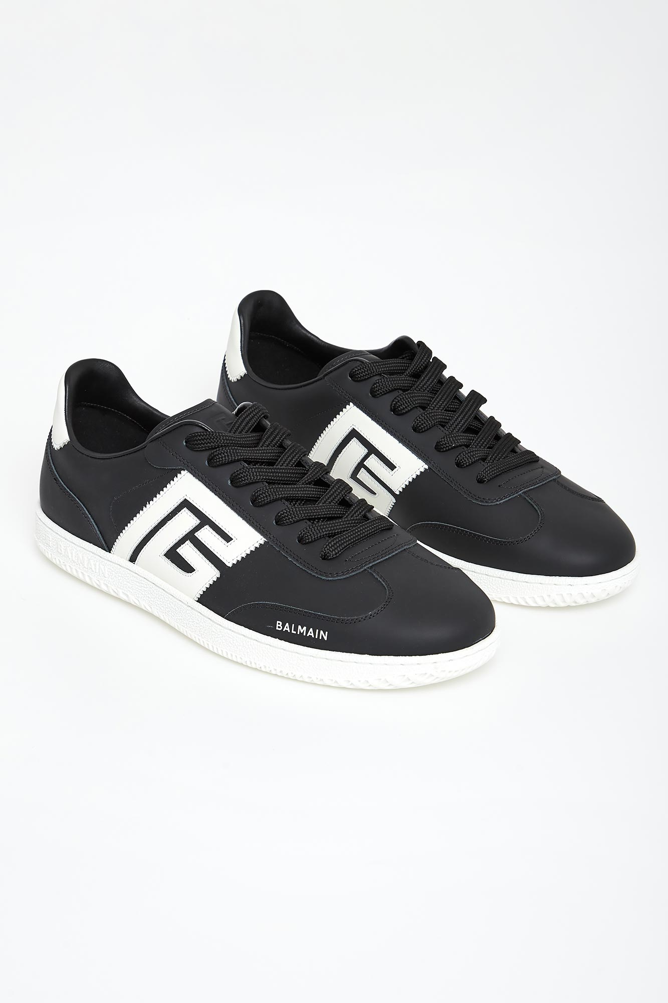 Sneakersy męskie skórzane Swan BALMAIN