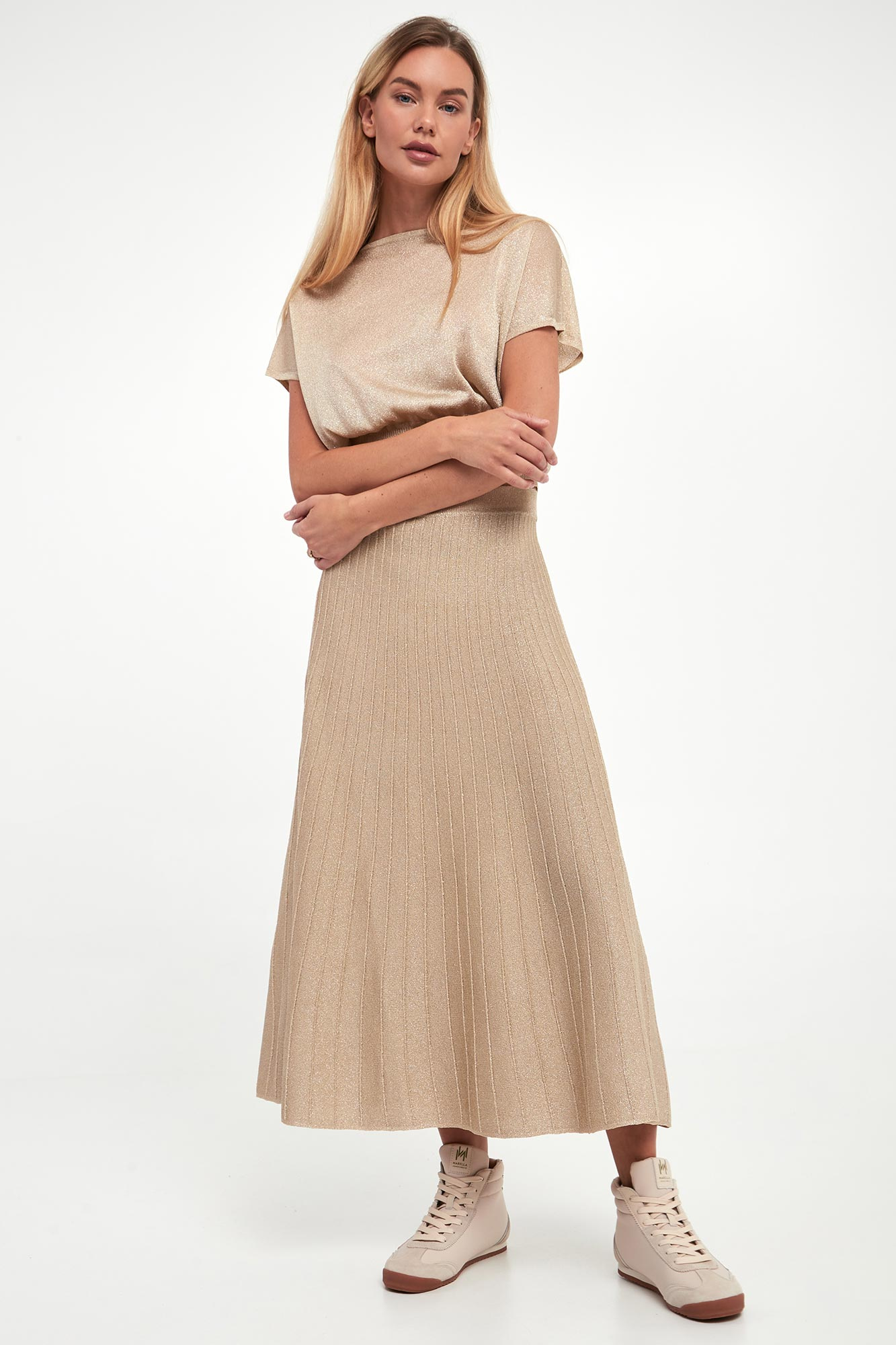 Spódnica lureksowa midi Crusca MARELLA