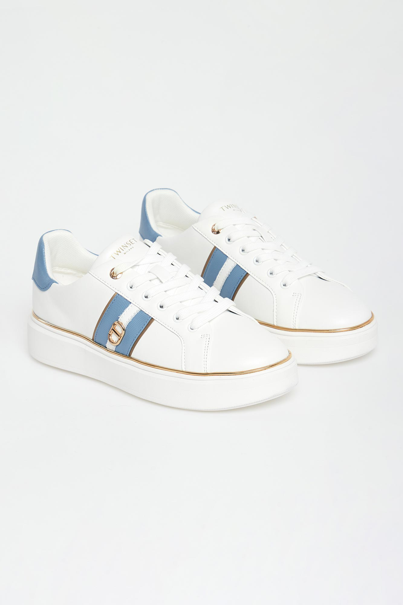 Sneakersy damskie skórzane TWINSET