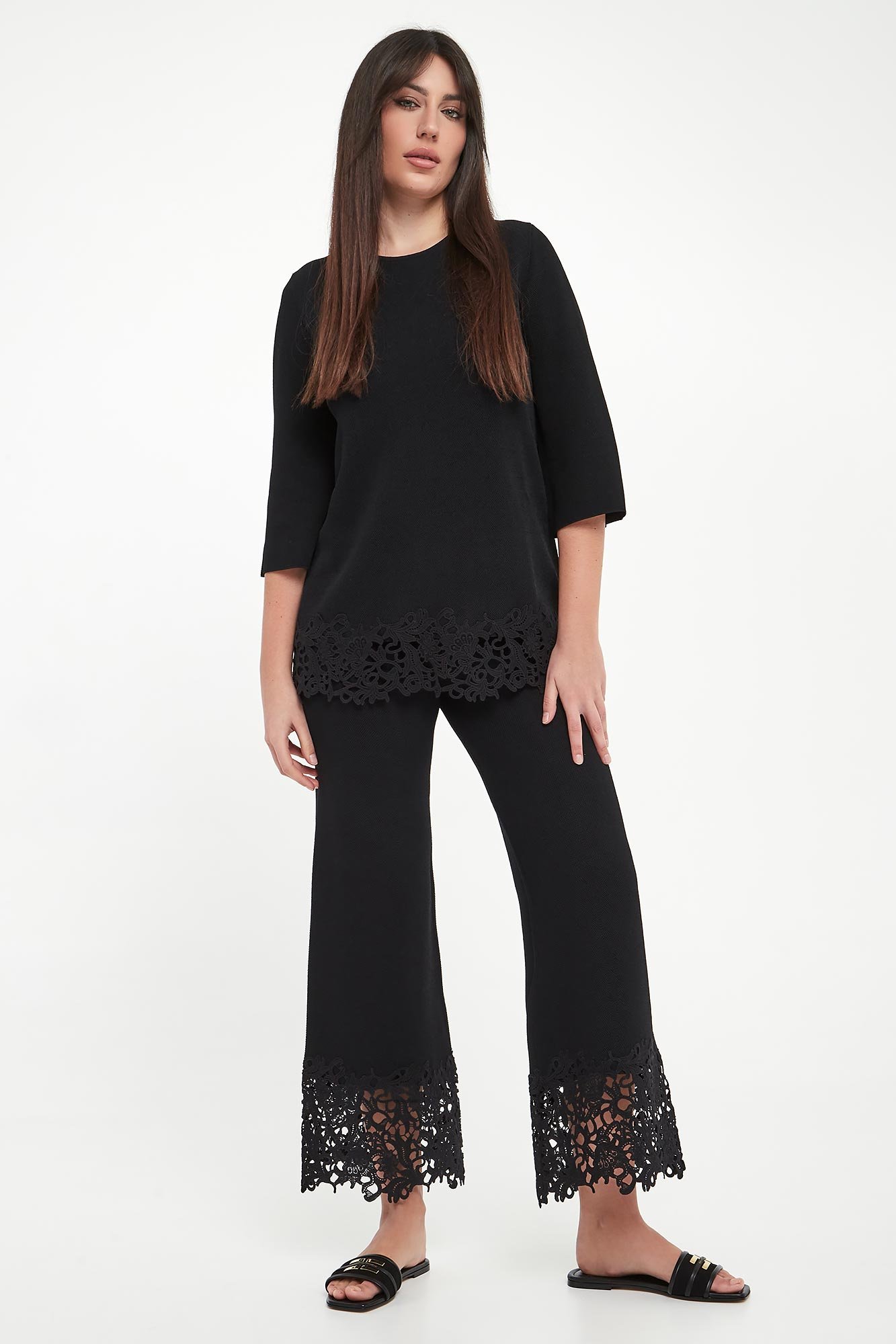 Spodnie damskie z koronką TWINSET U&B