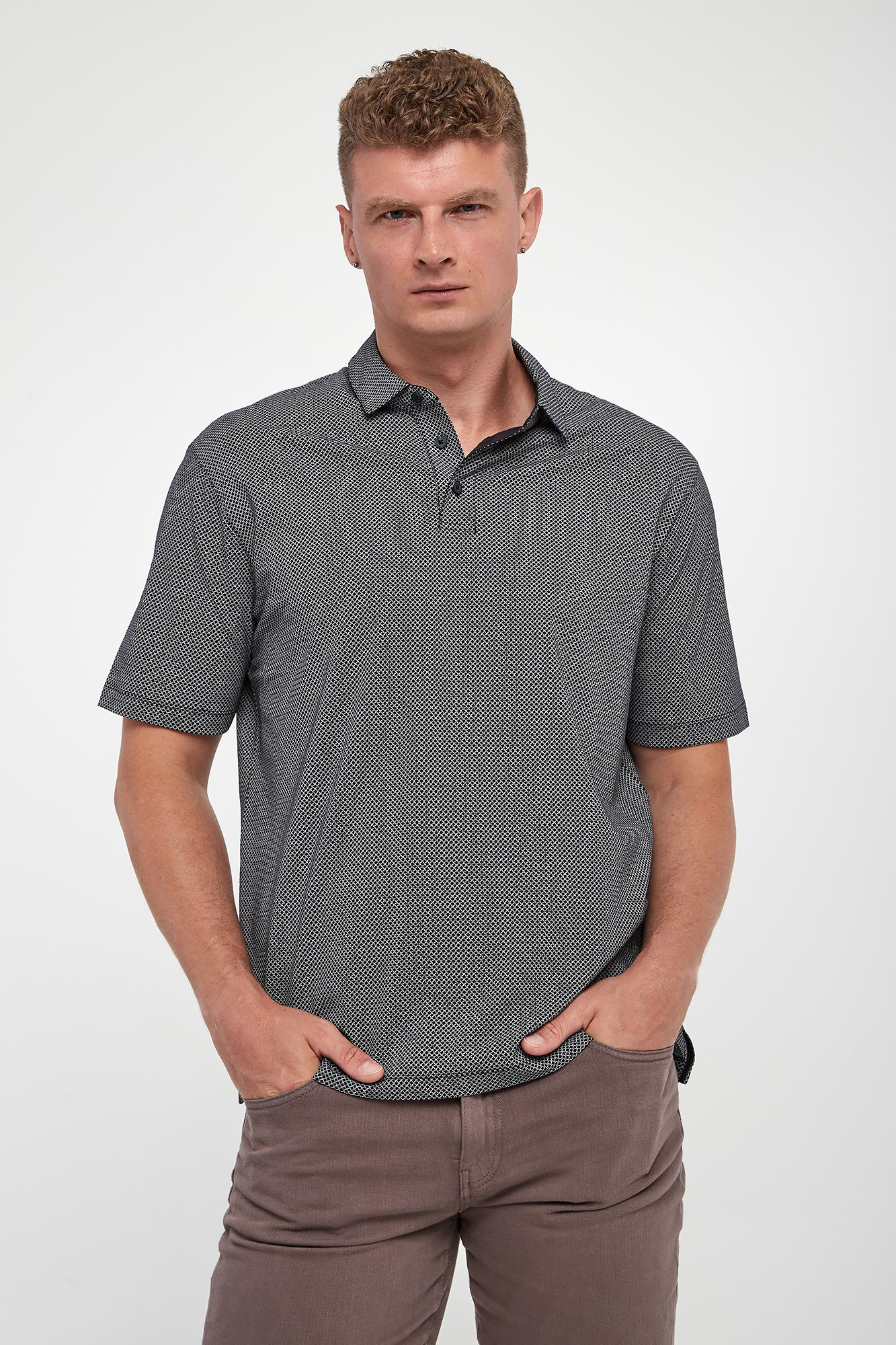 Polo męskie ze wzorem ARMANI EXCHANGE