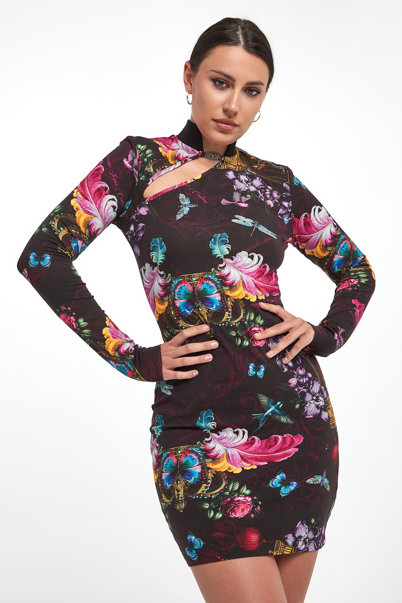 Sukienka mini we wzór VERSACE JEANS COUTURE