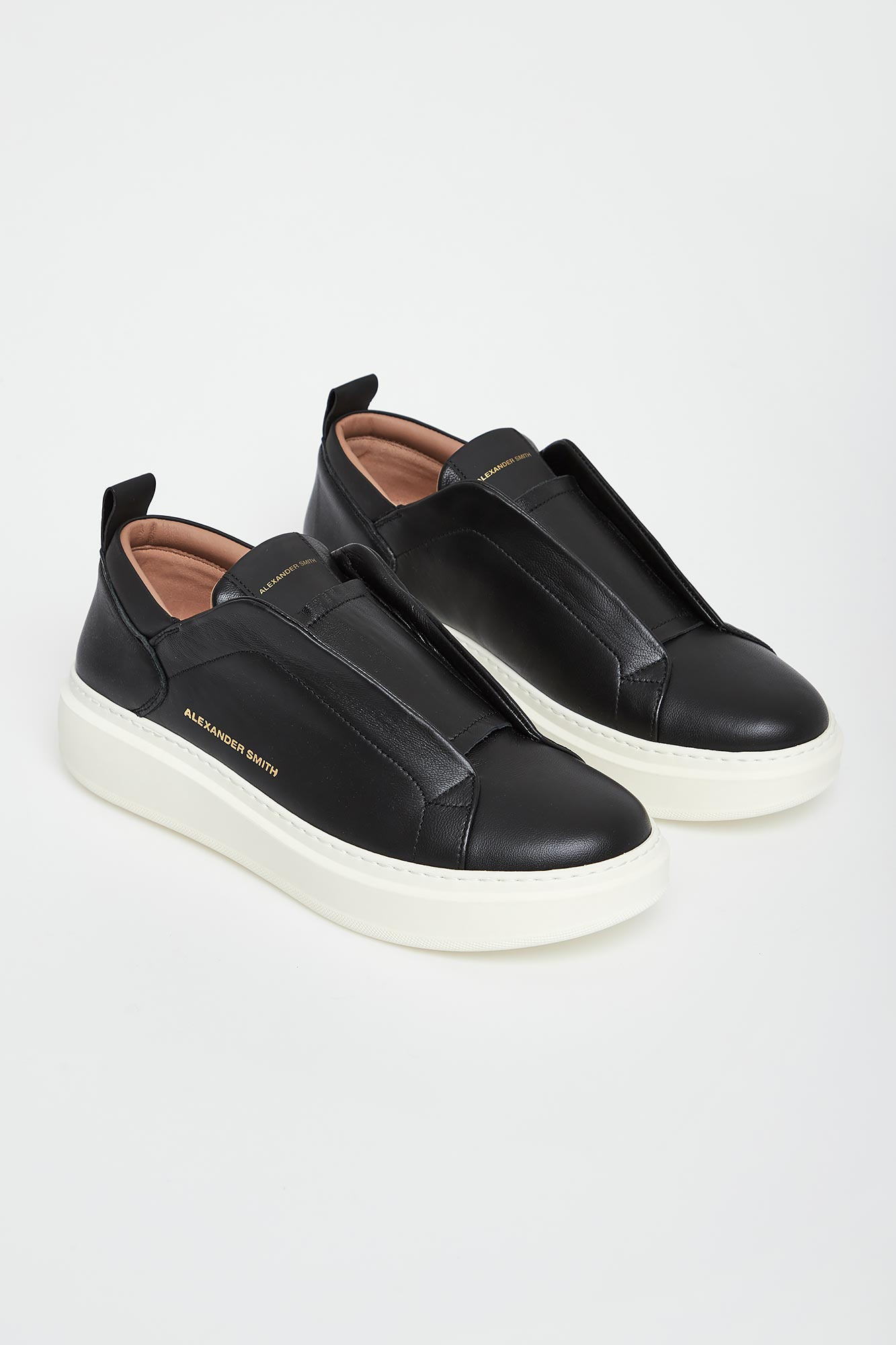 Sneakersy męskie skórzane Slip-On ALEXANDER SMITH