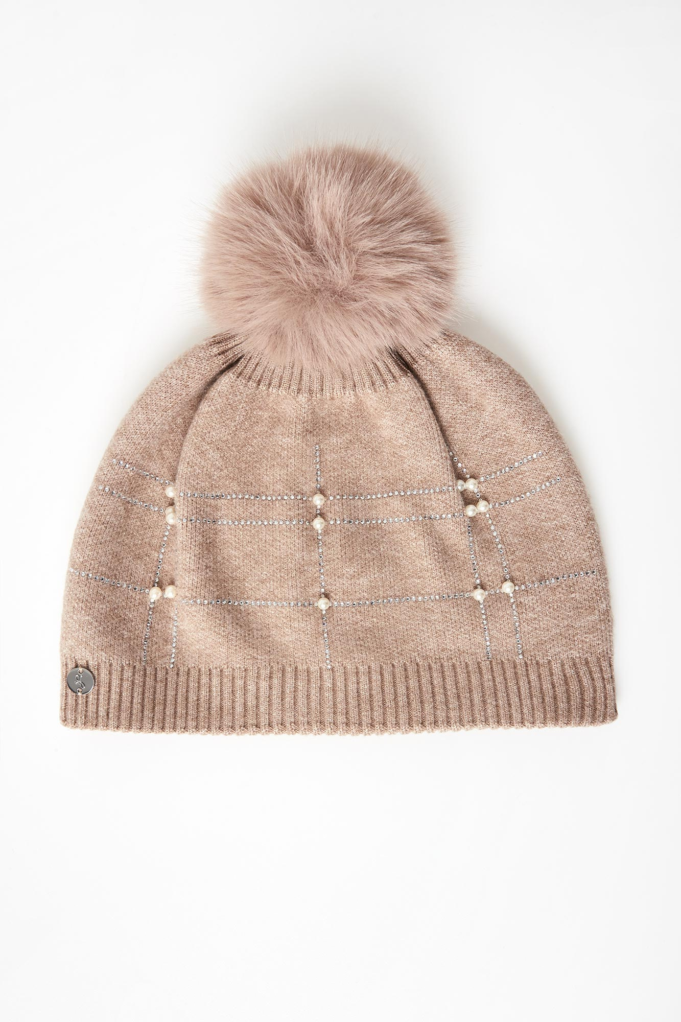 Czapka damska z pomponem JOSEPH RIBKOFF