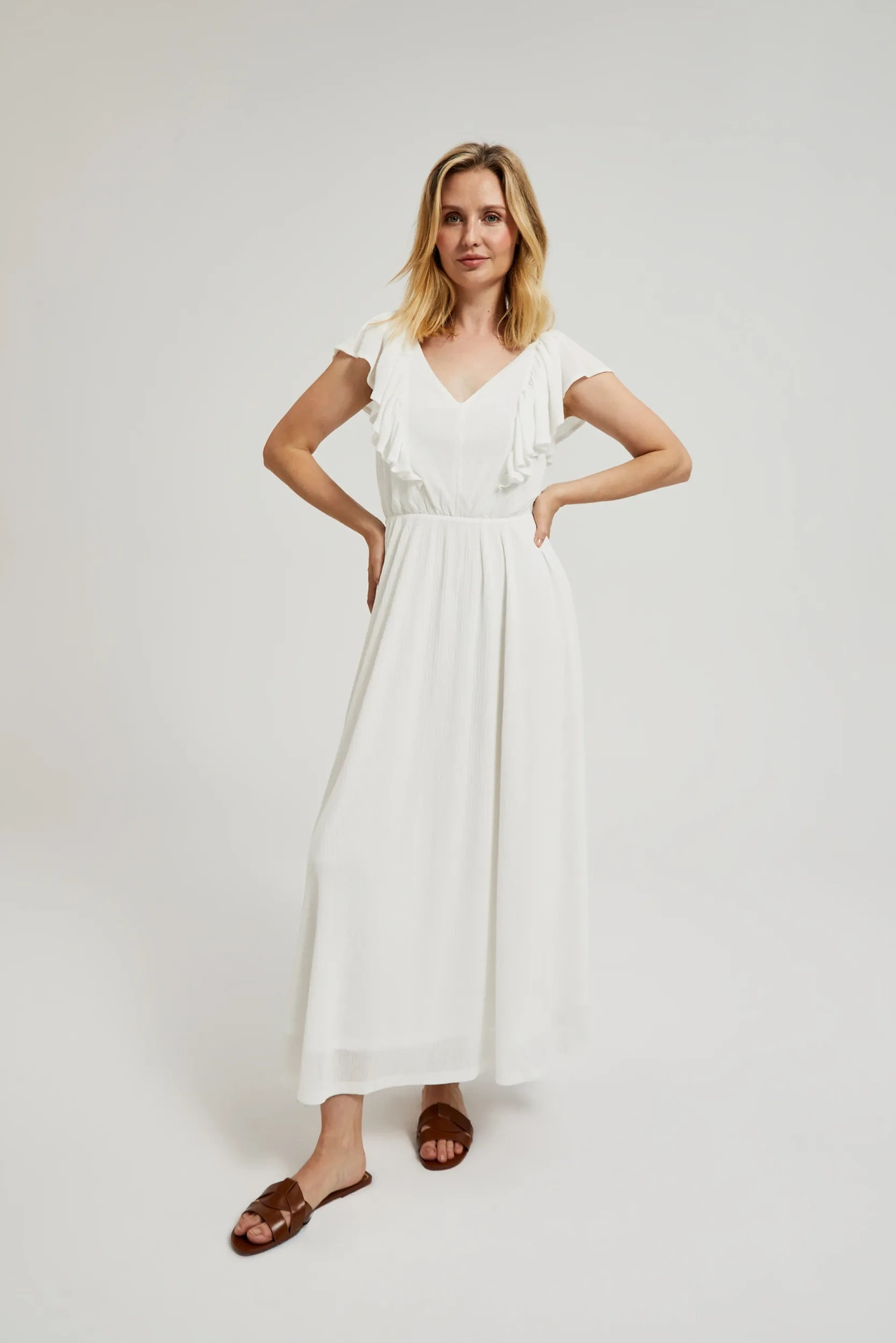 Sukienka midi biała