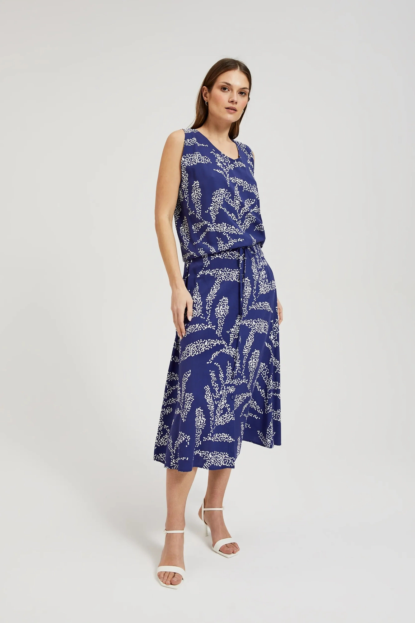 Spódnica midi niebieska