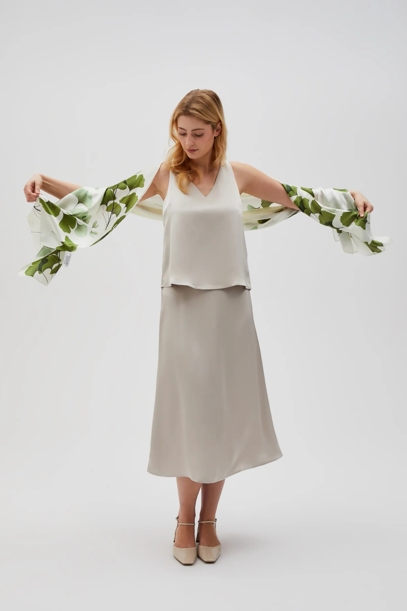 Szalik z nadrukiem zielony