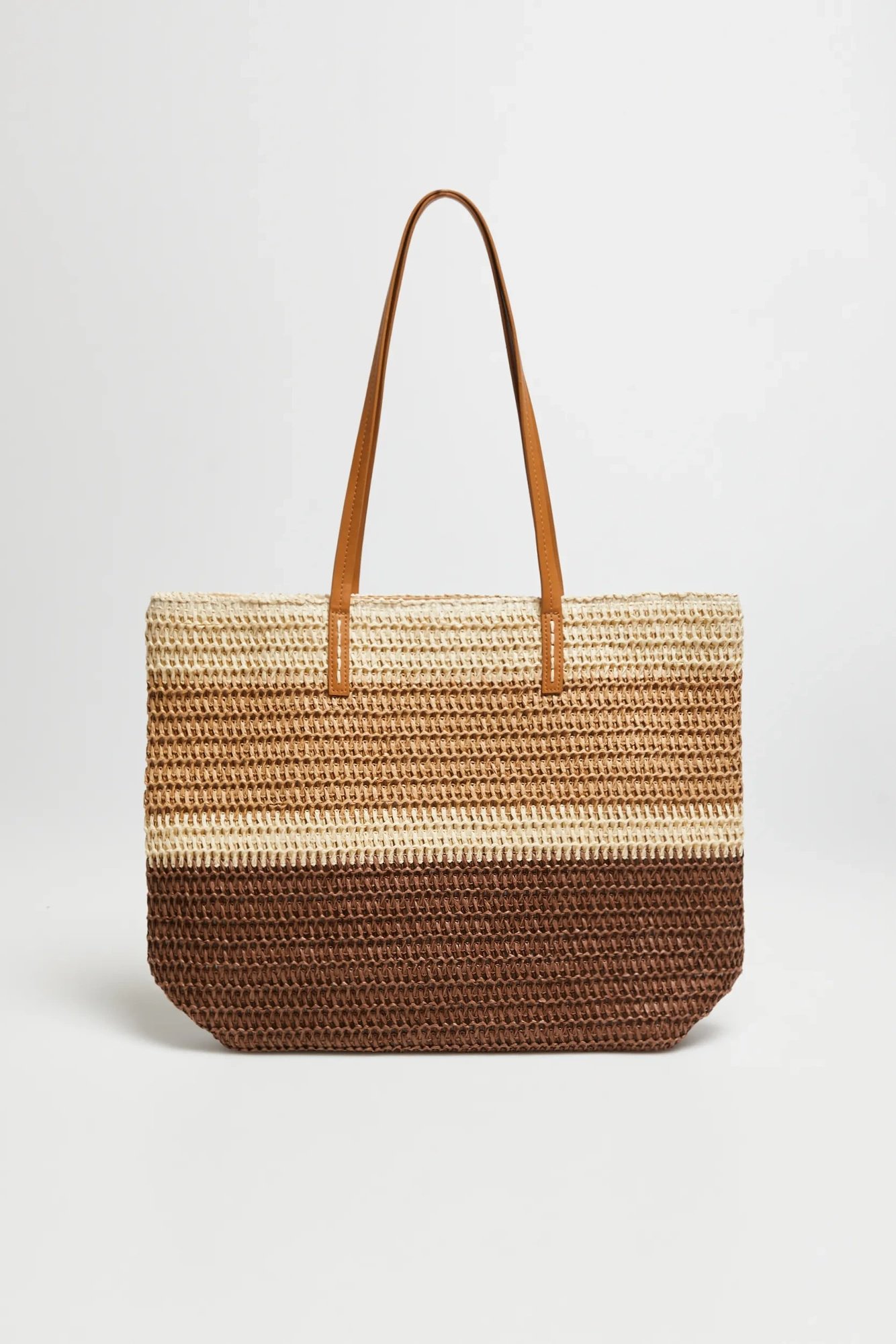 Duża plażowa torba beżowa