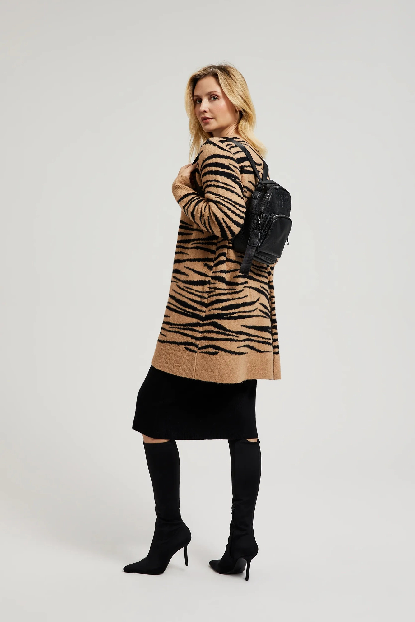 Plecak z kieszenią czarny