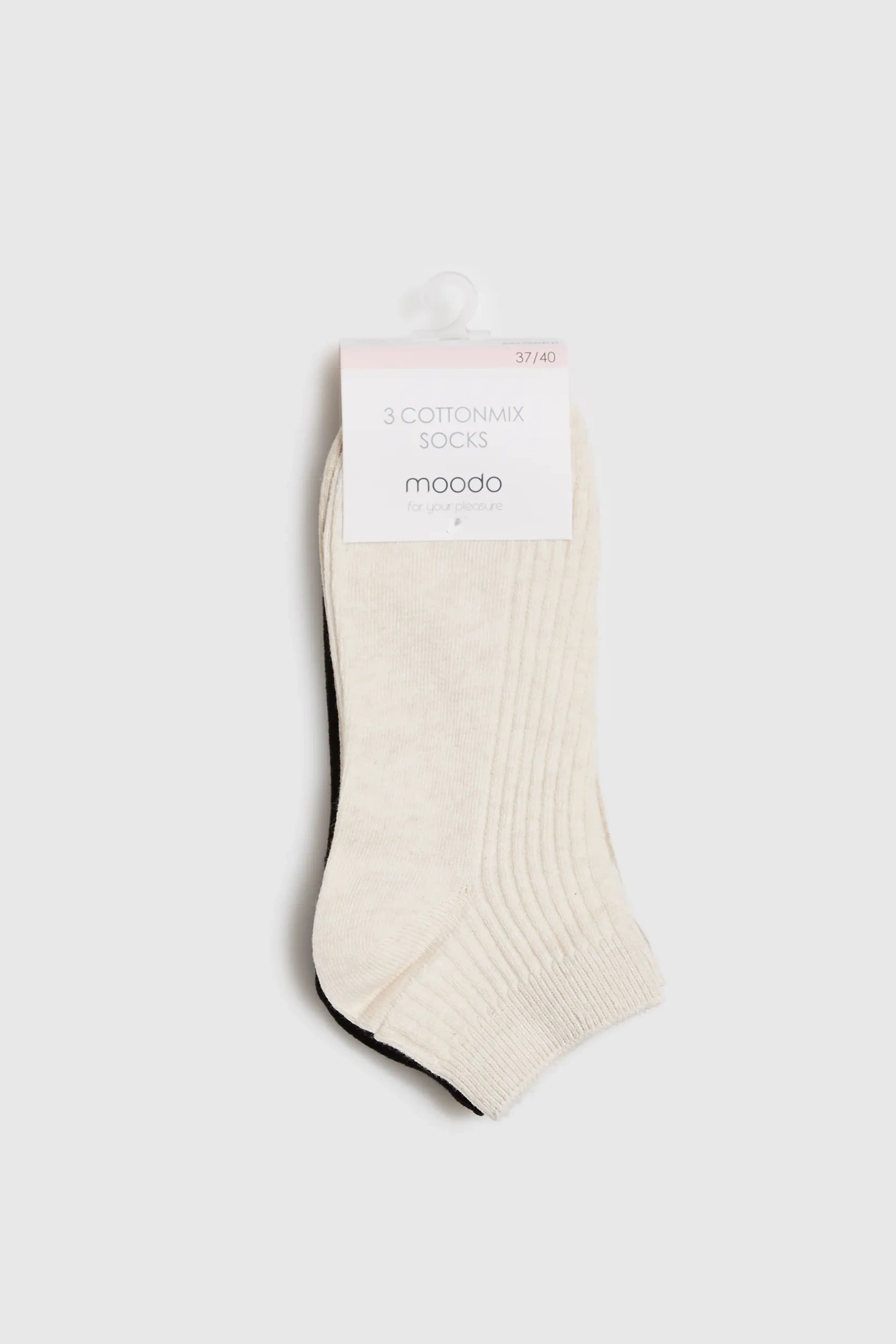 3 pack prążkowanych skarpet