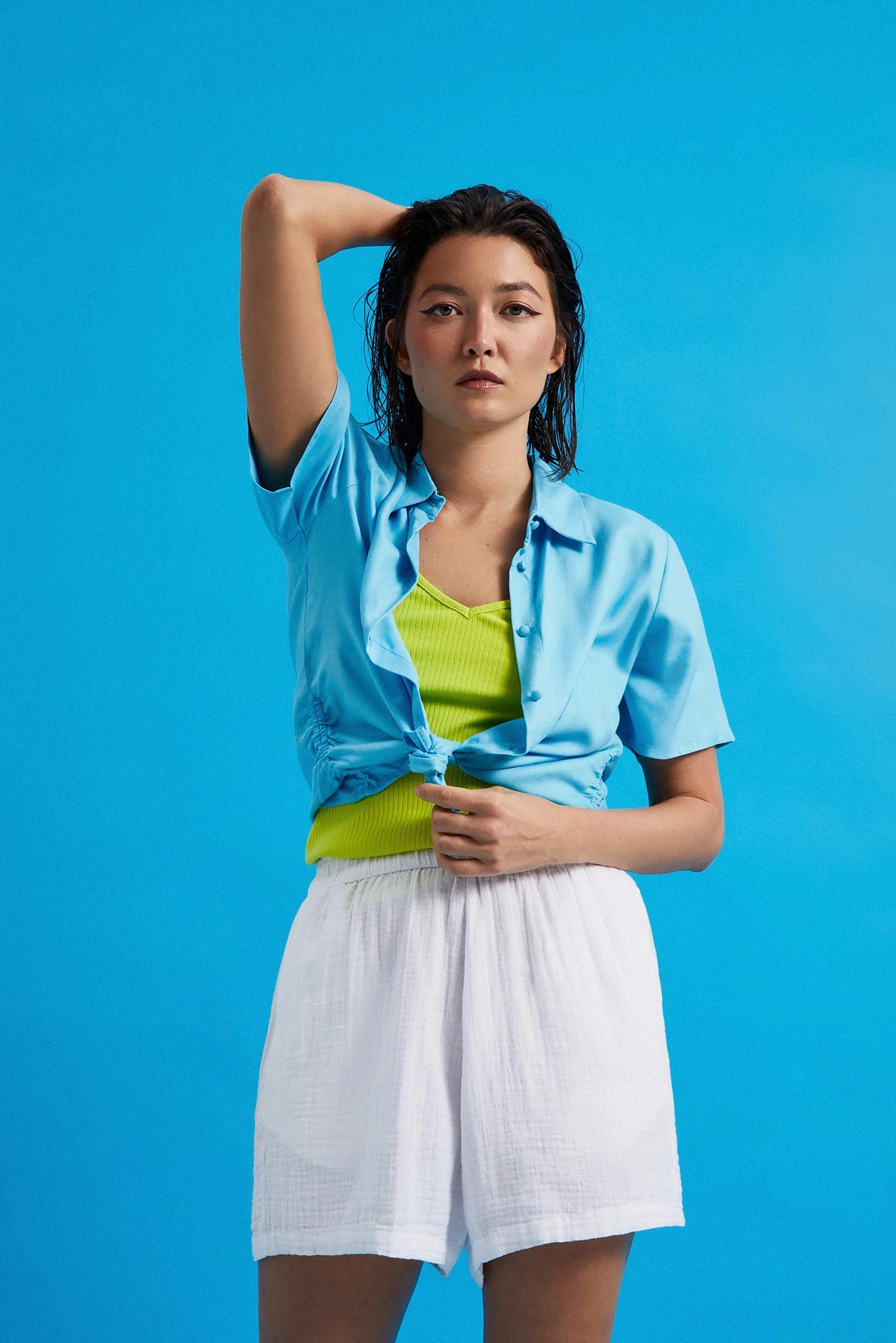 Bawełniane białe szorty