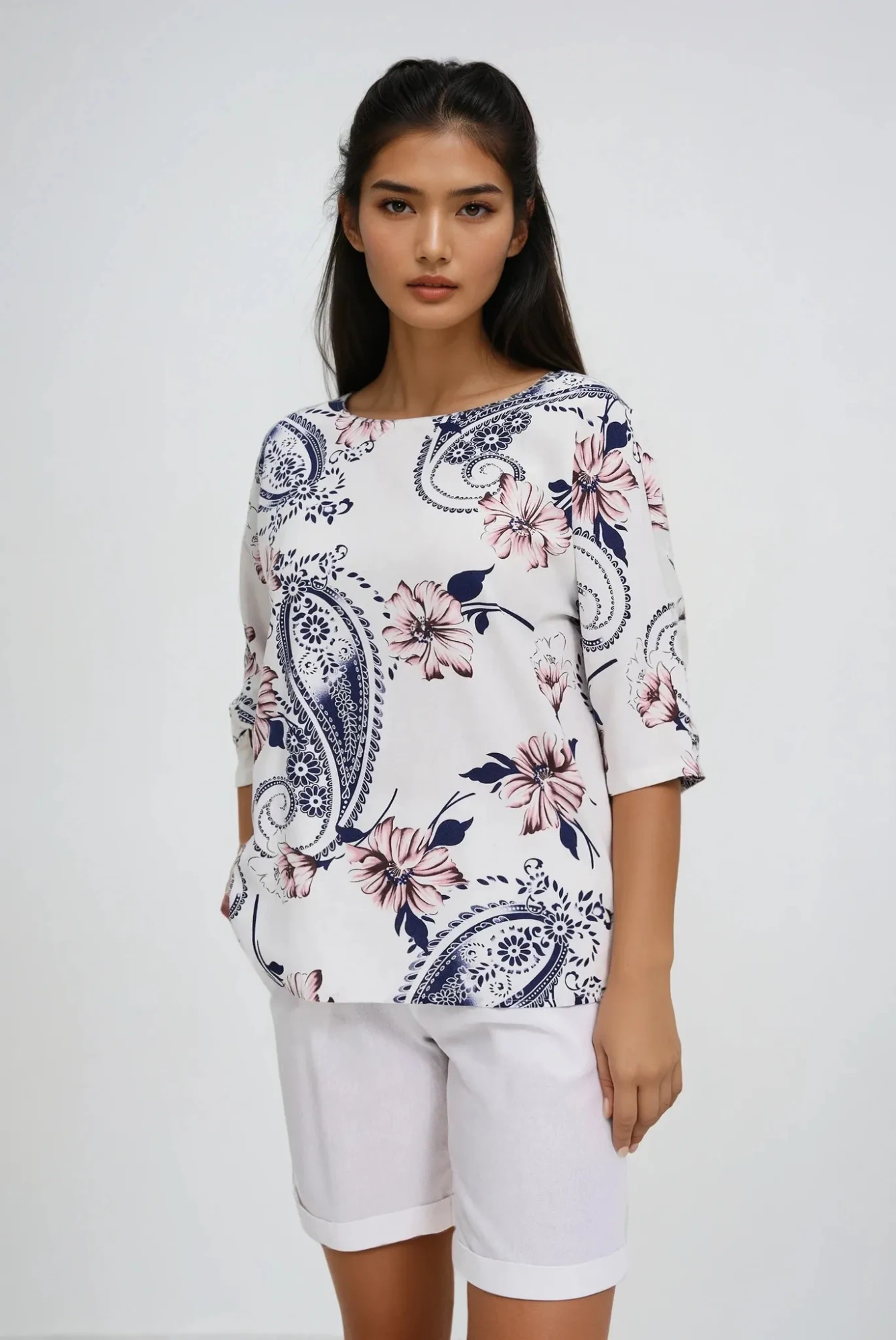 Wiskozowa koszula biała