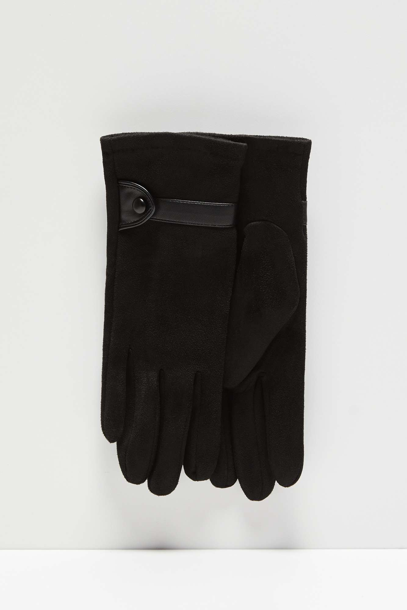 Rękawiczki z imitacji zamszu