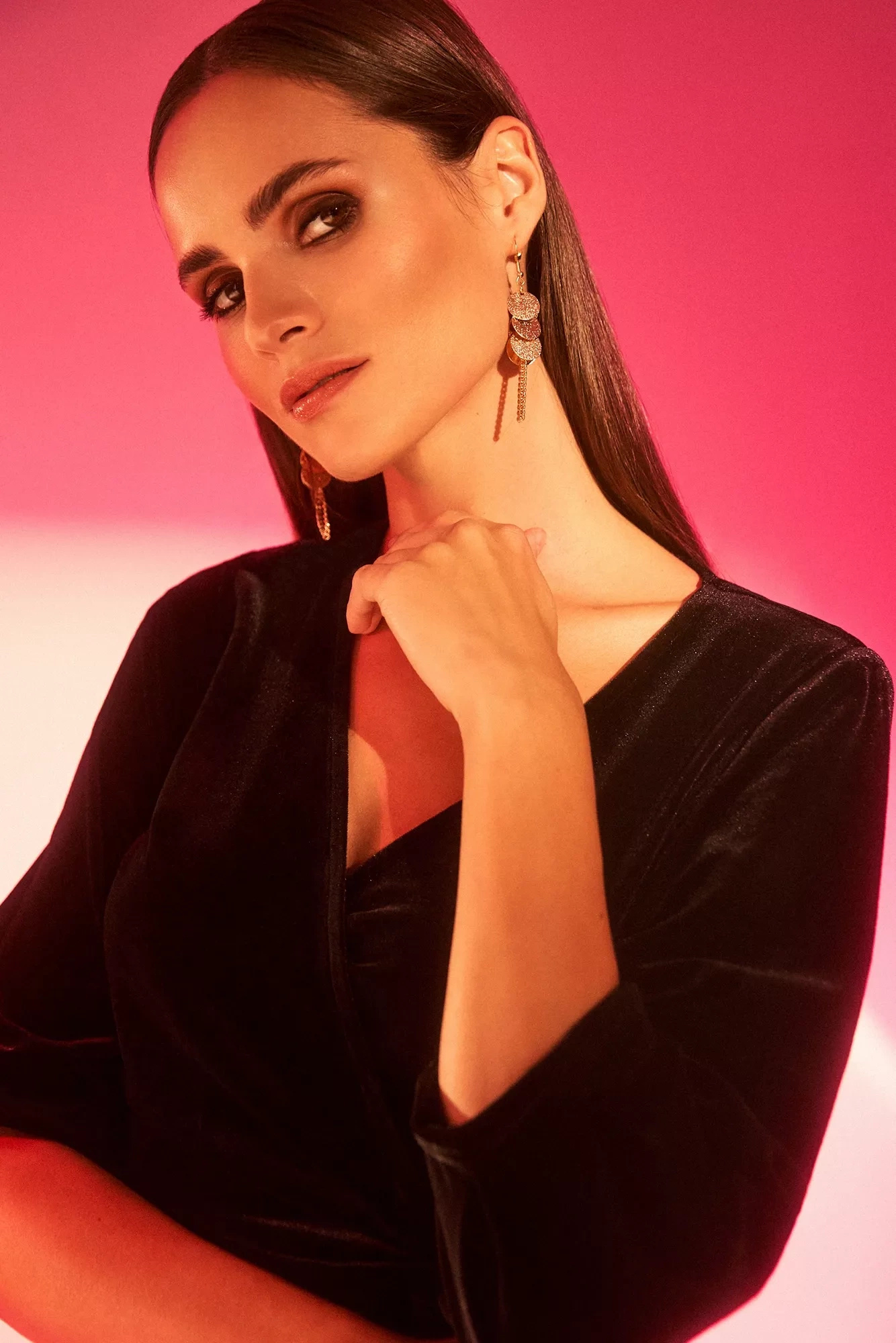 Eleganckie kolczyki w kolorze złota