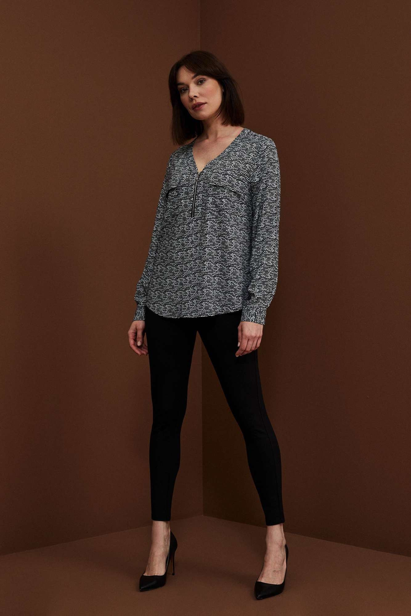 Wiskozowa koszula z printem