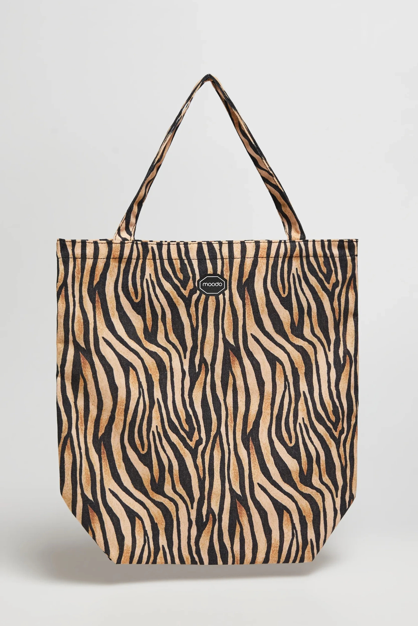 Bawełniana torba w zwierzęcy wzór brązowa