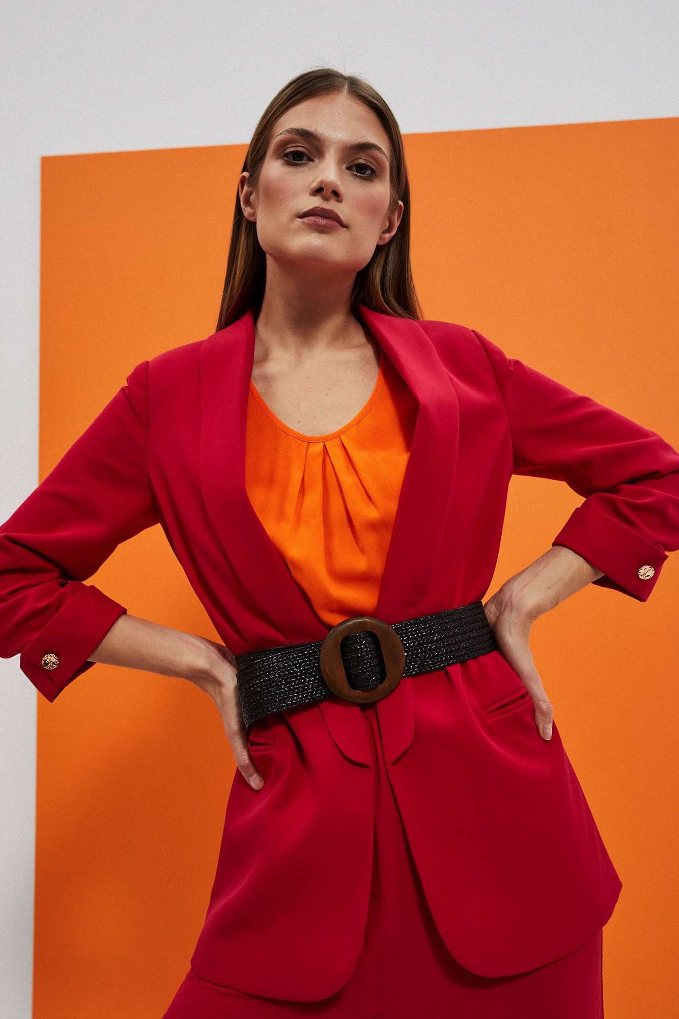 Pleciony pasek czarny