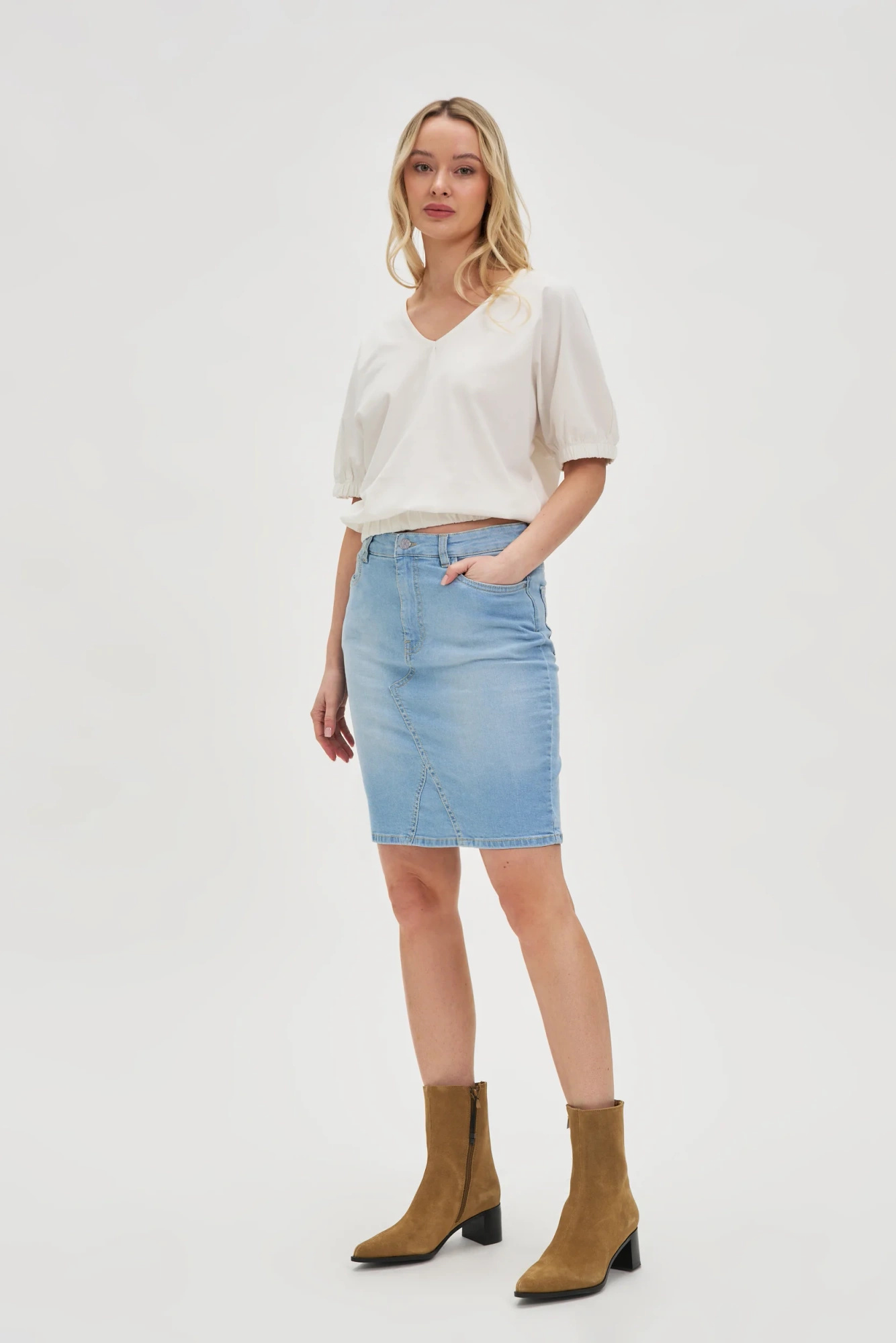 Jeansowa spódnica niebieska