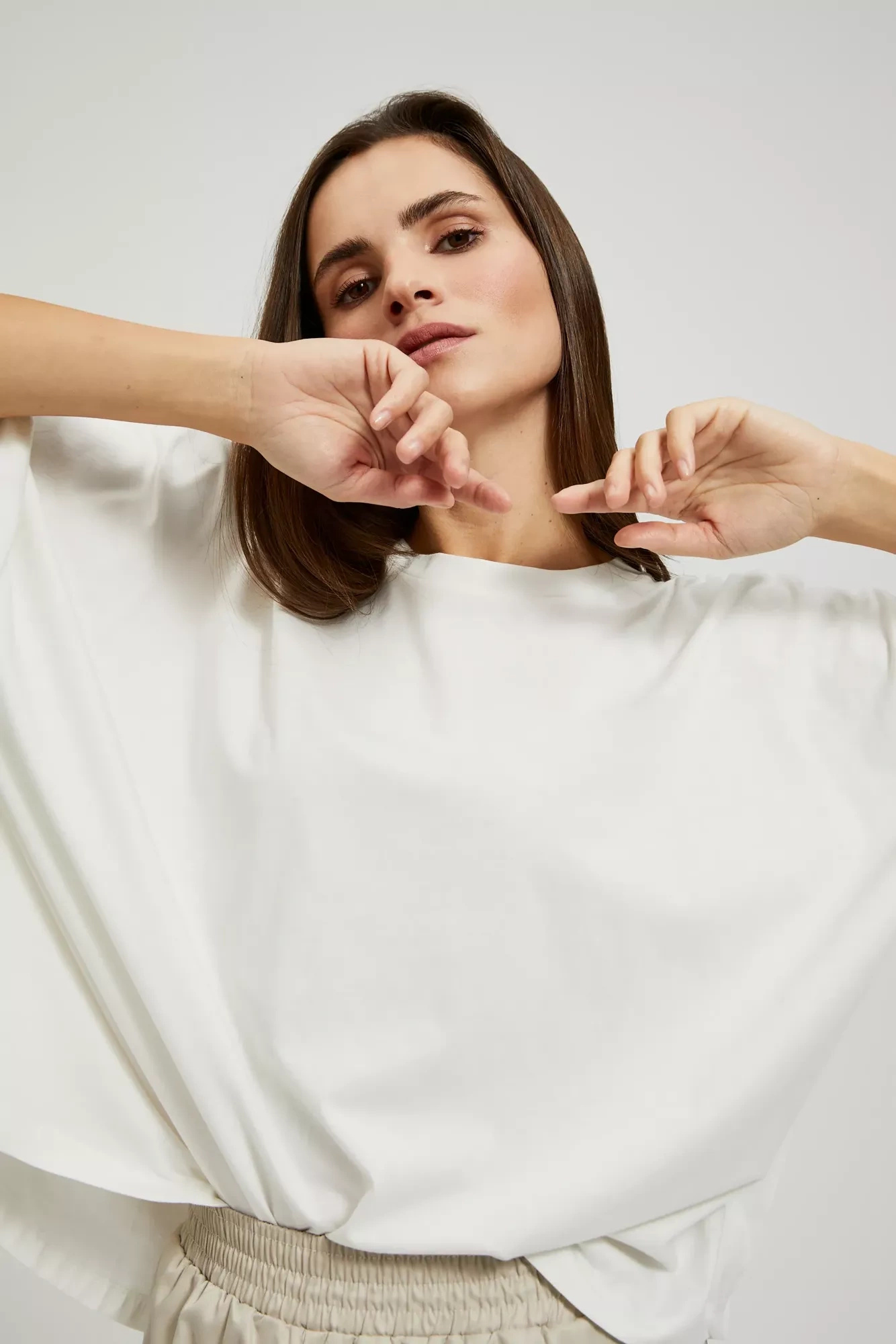 Bluzka oversize biała