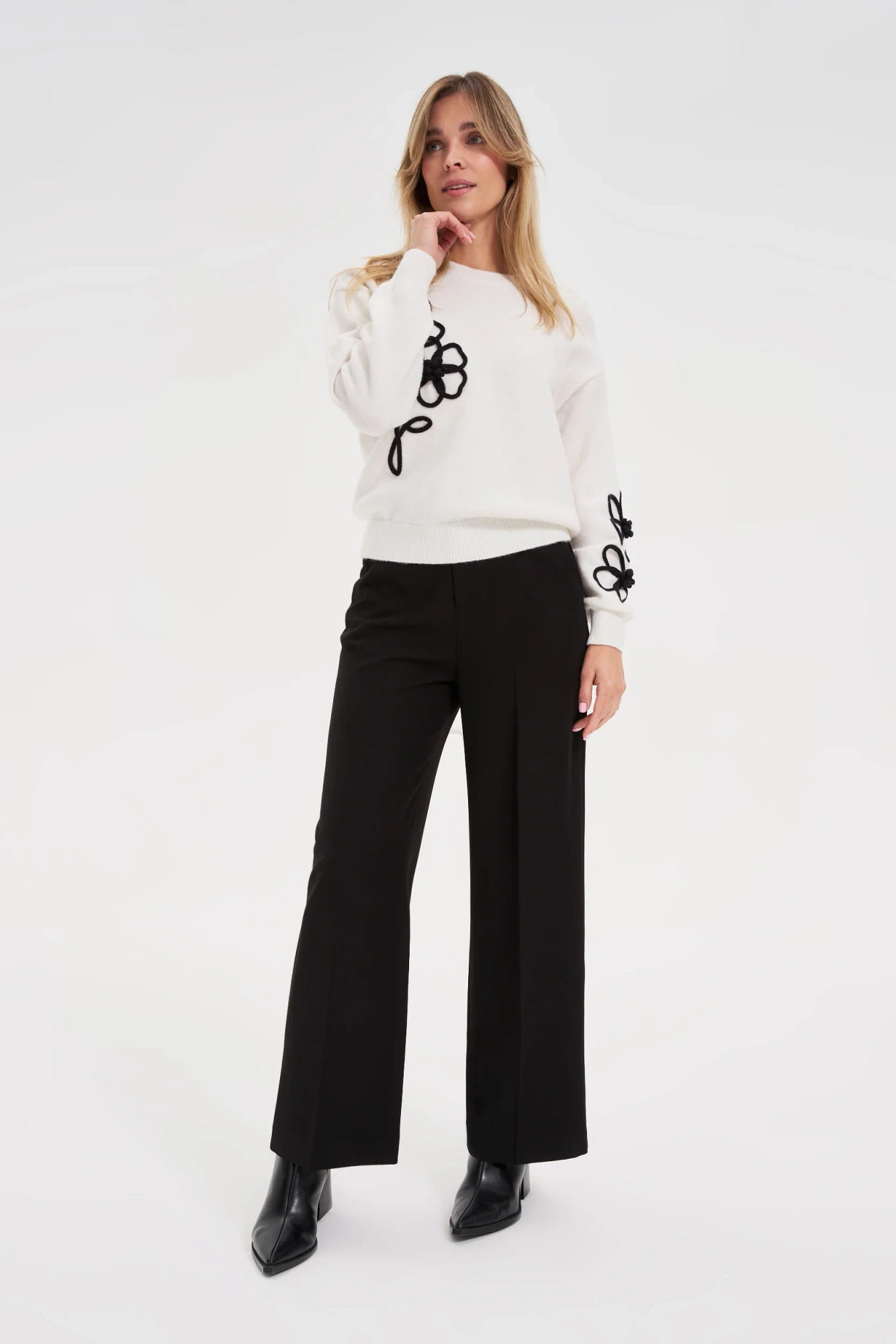 Spodnie z szerokimi nogawkami czarne