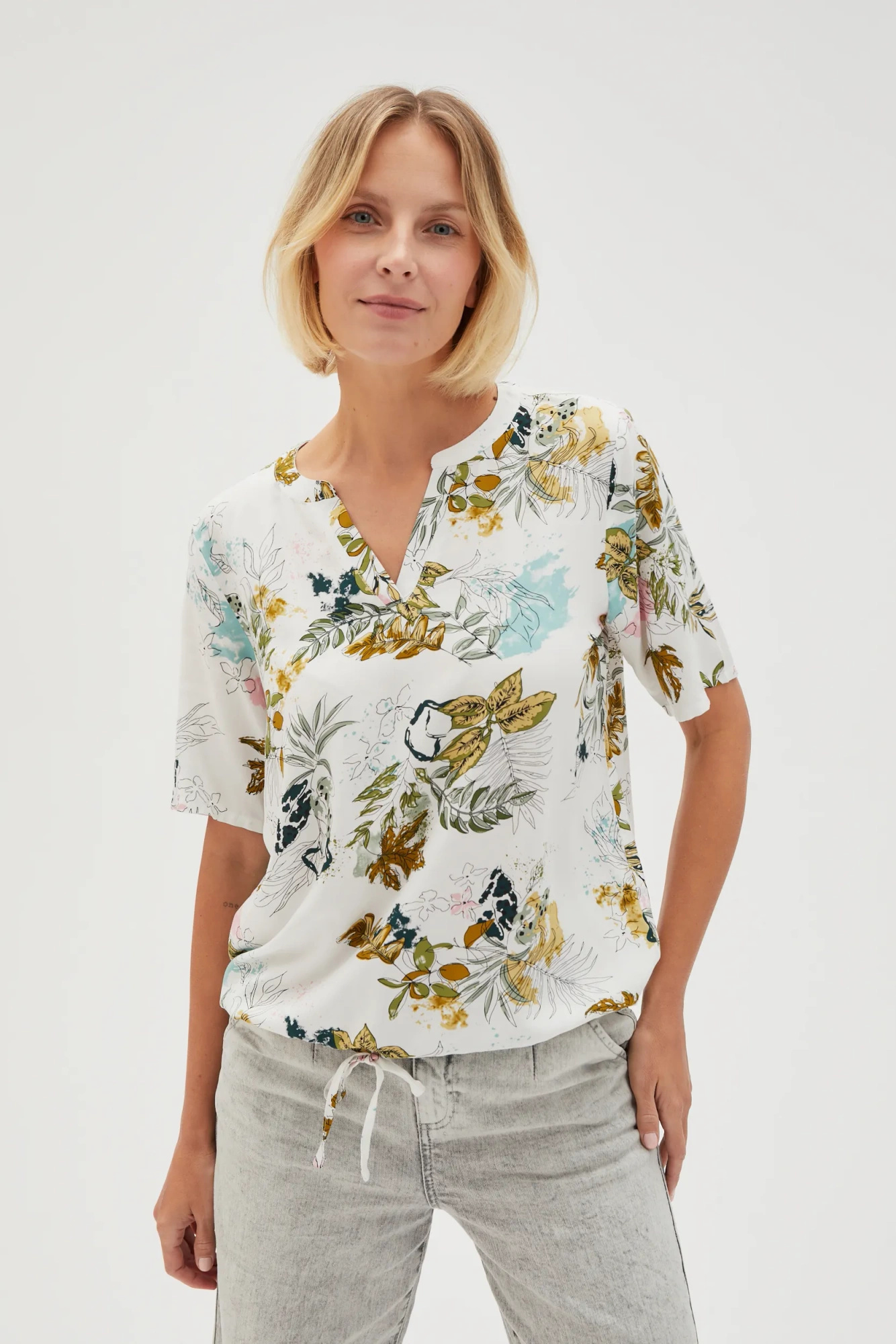 Wiskozowa koszula biała