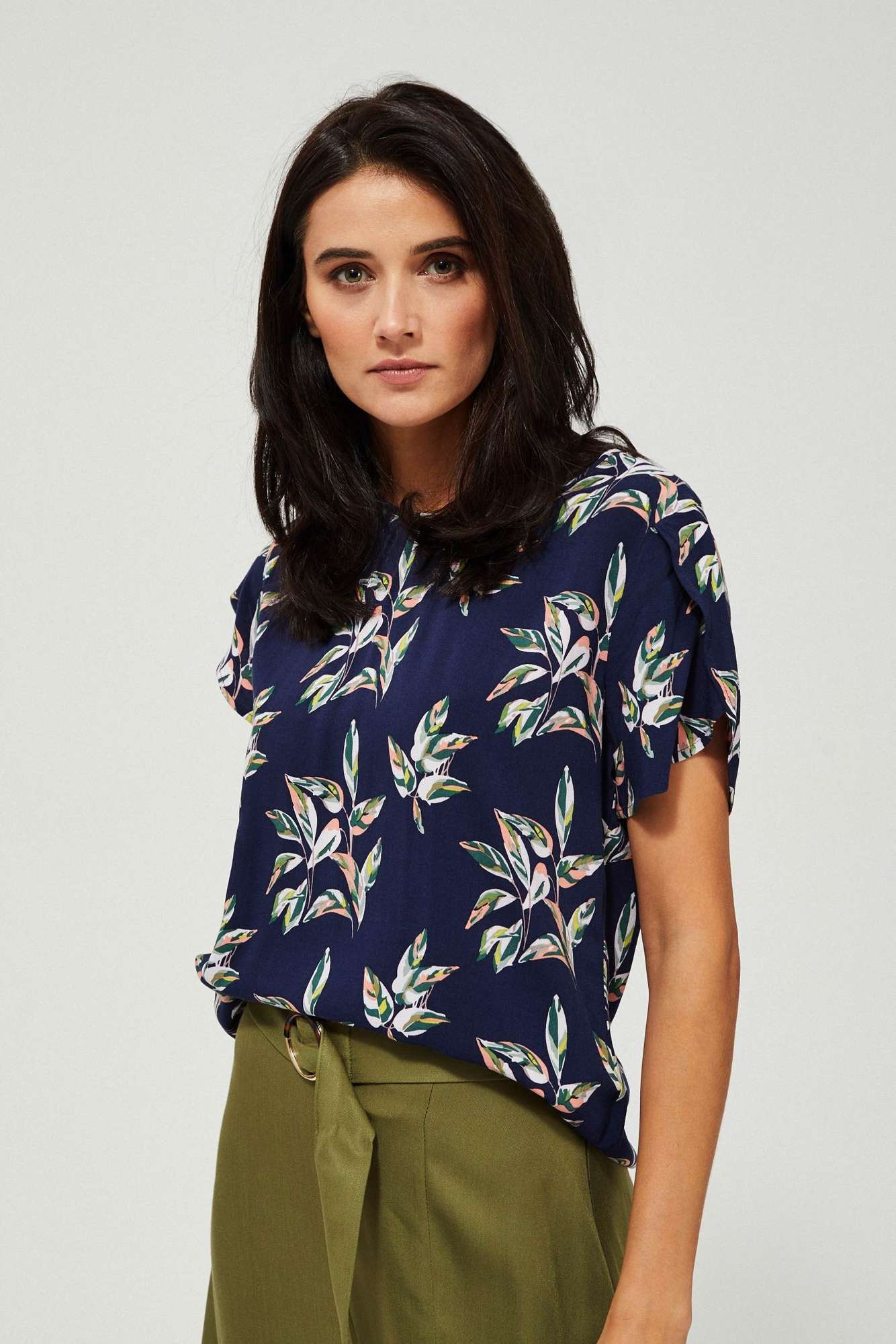 Bluzka z wiskozy z nadrukiem