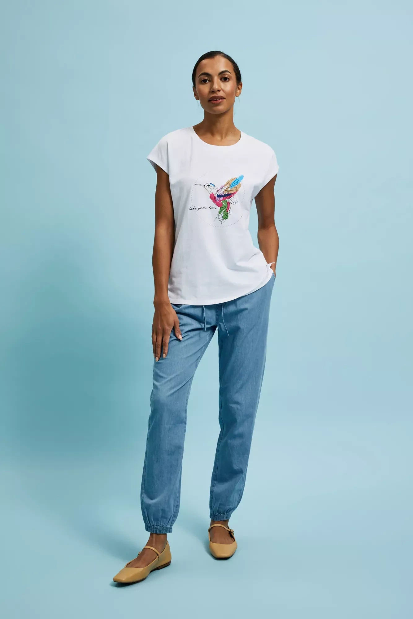 T-shirt z nadrukiem biały