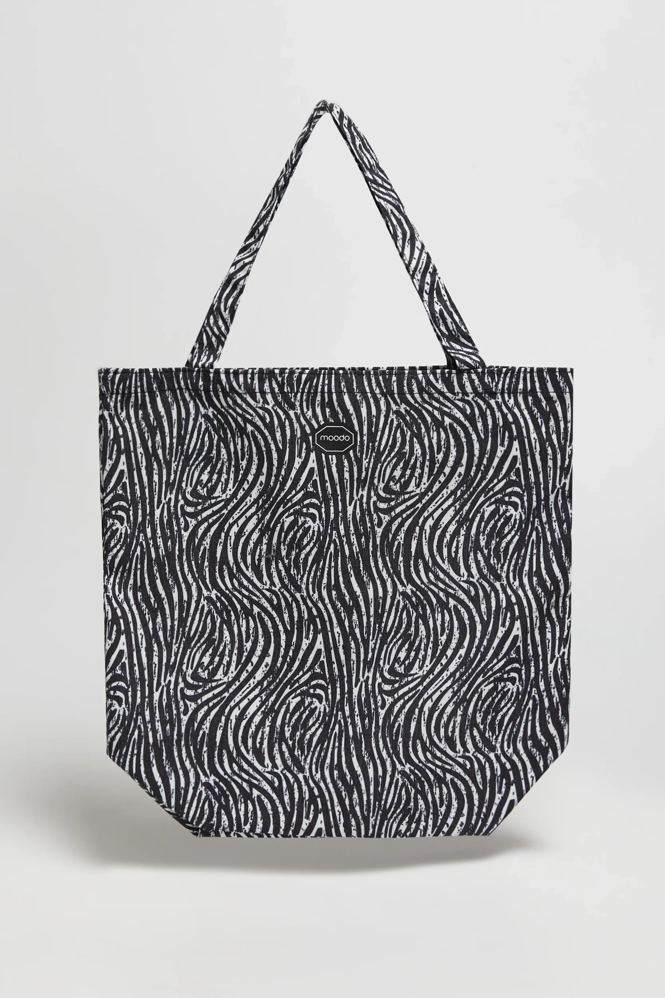 Wzorzysta bawełniana torba czarna