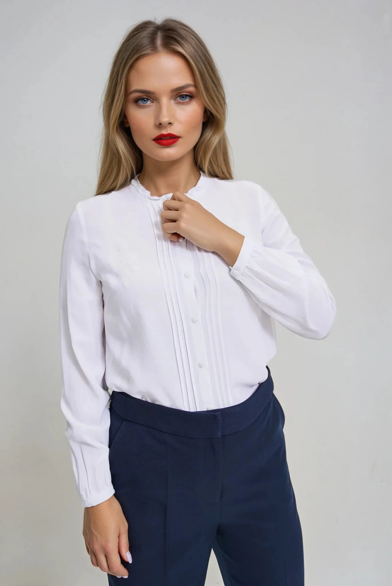 Koszula z wiskozy biała