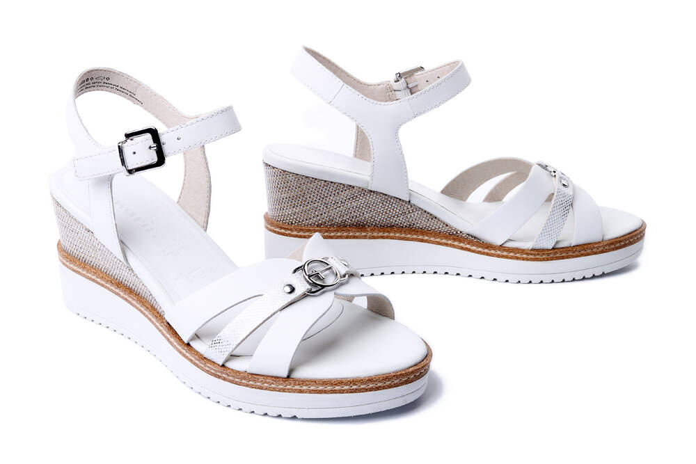 TAMARIS 1-28010-42 100 M2801042 white, sandały damskie