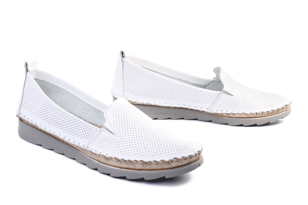 ARTIKER RELAKS 54C0743 white/gold biały, półbuty damskie